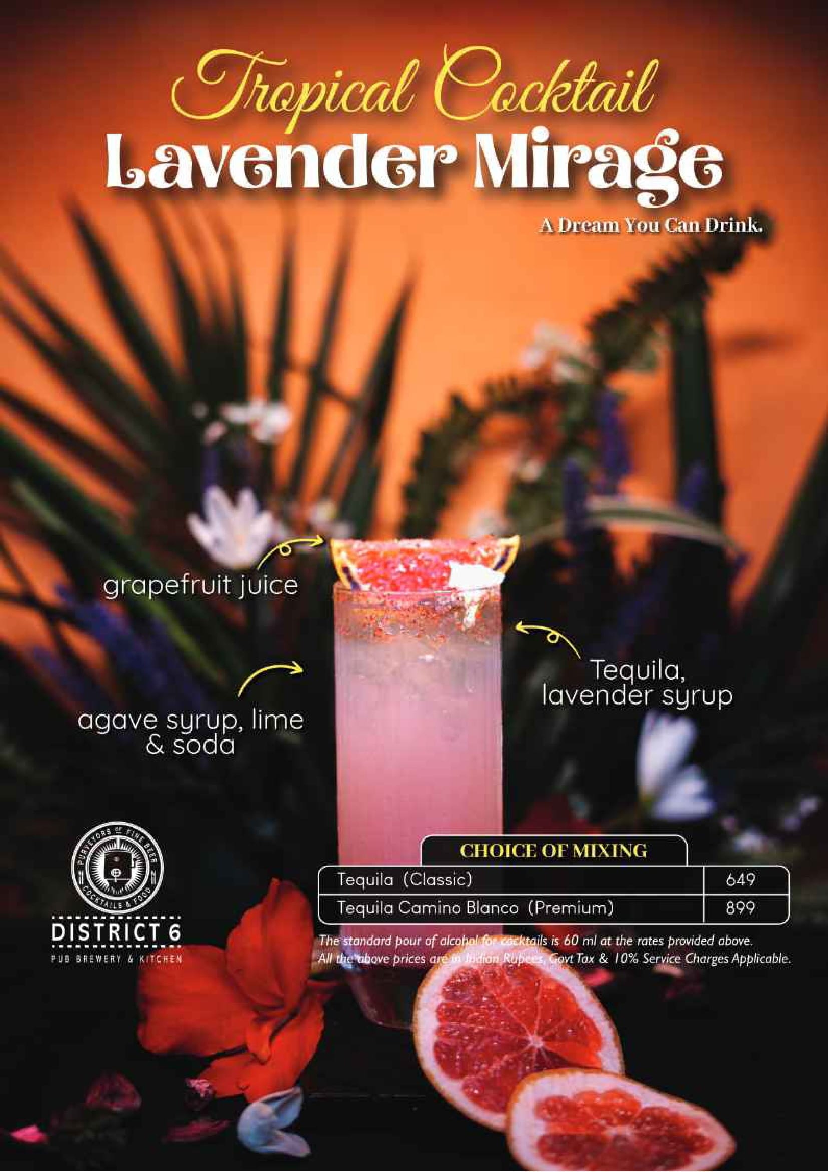 Dining Experience for Two at DISTRICT 6, West Bengaluru — Beverages menu