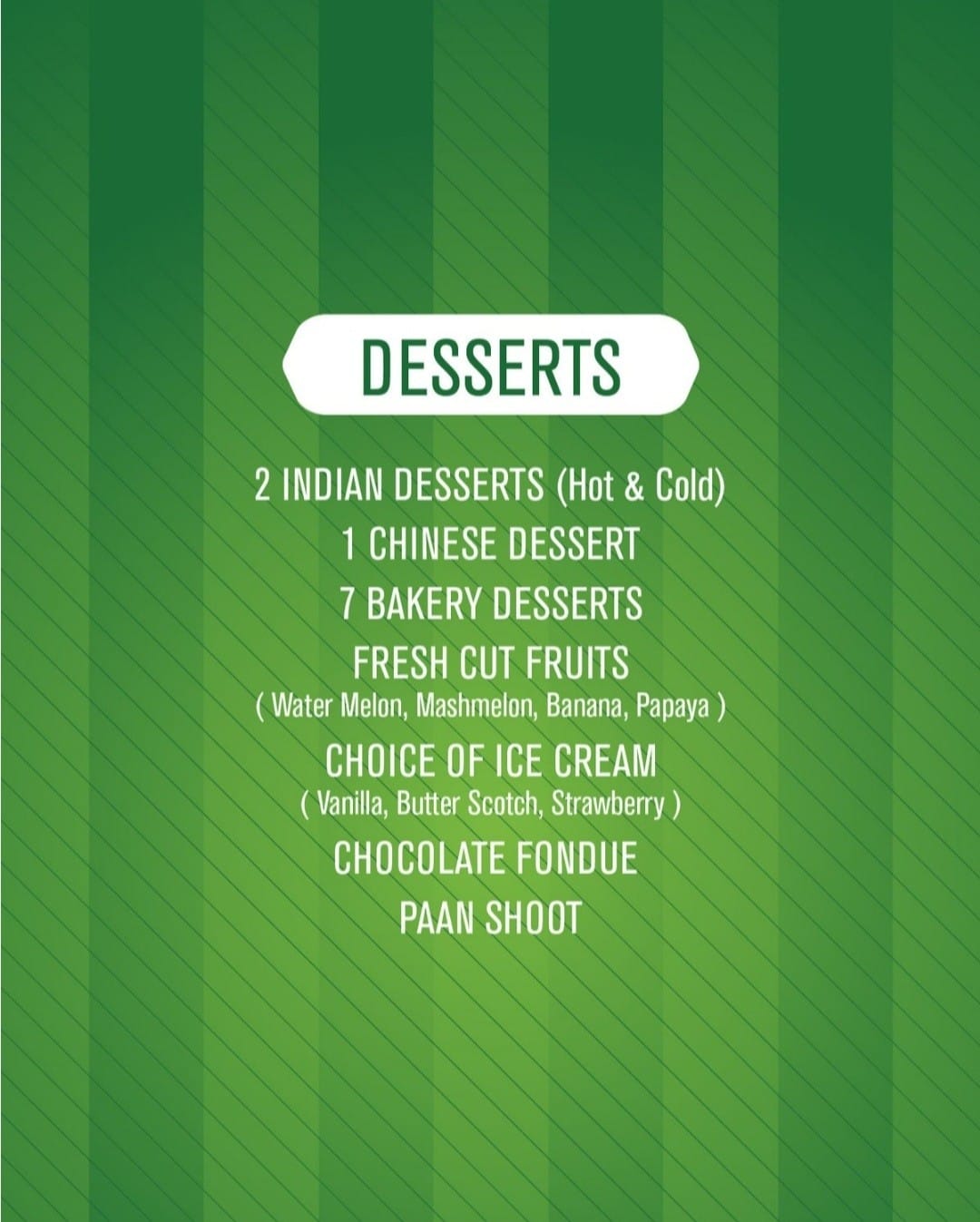 Dining Experience for Two at Chutney Chang, Central Bengaluru — Food menu