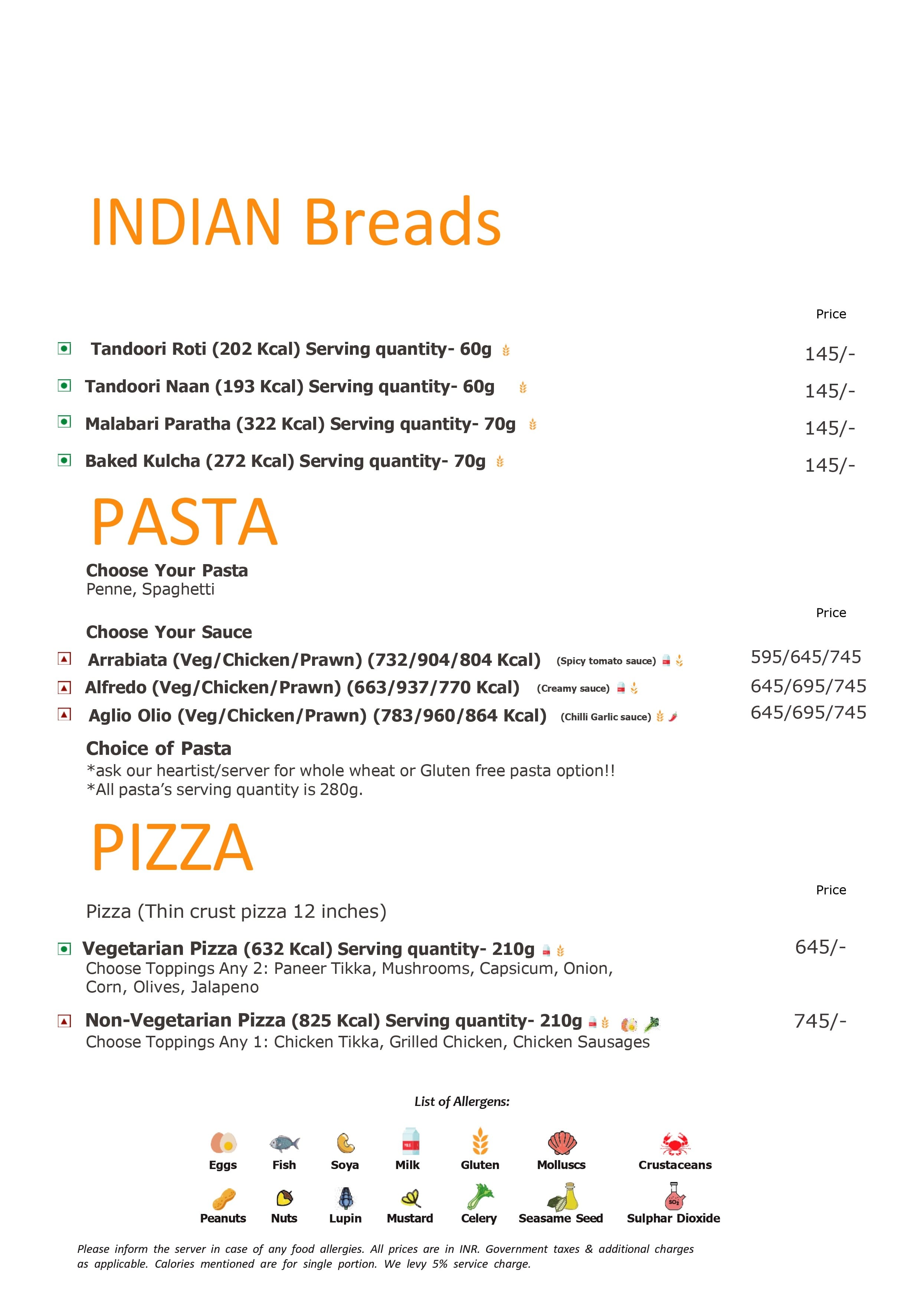 Dining Experience for Two at Spice It, Richmond Road — Food menu