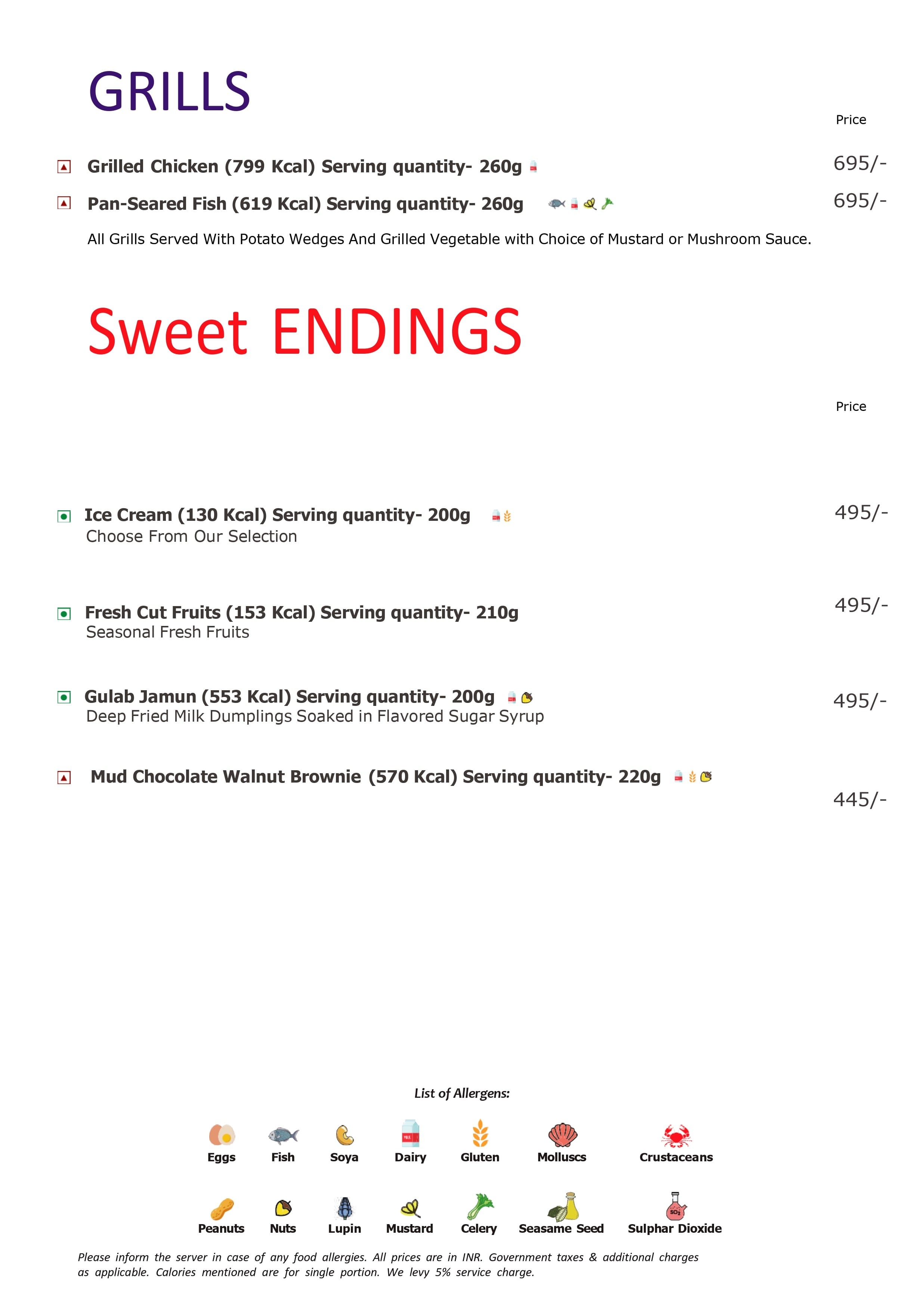 Dining Experience for Two at Spice It, Richmond Road — Food menu