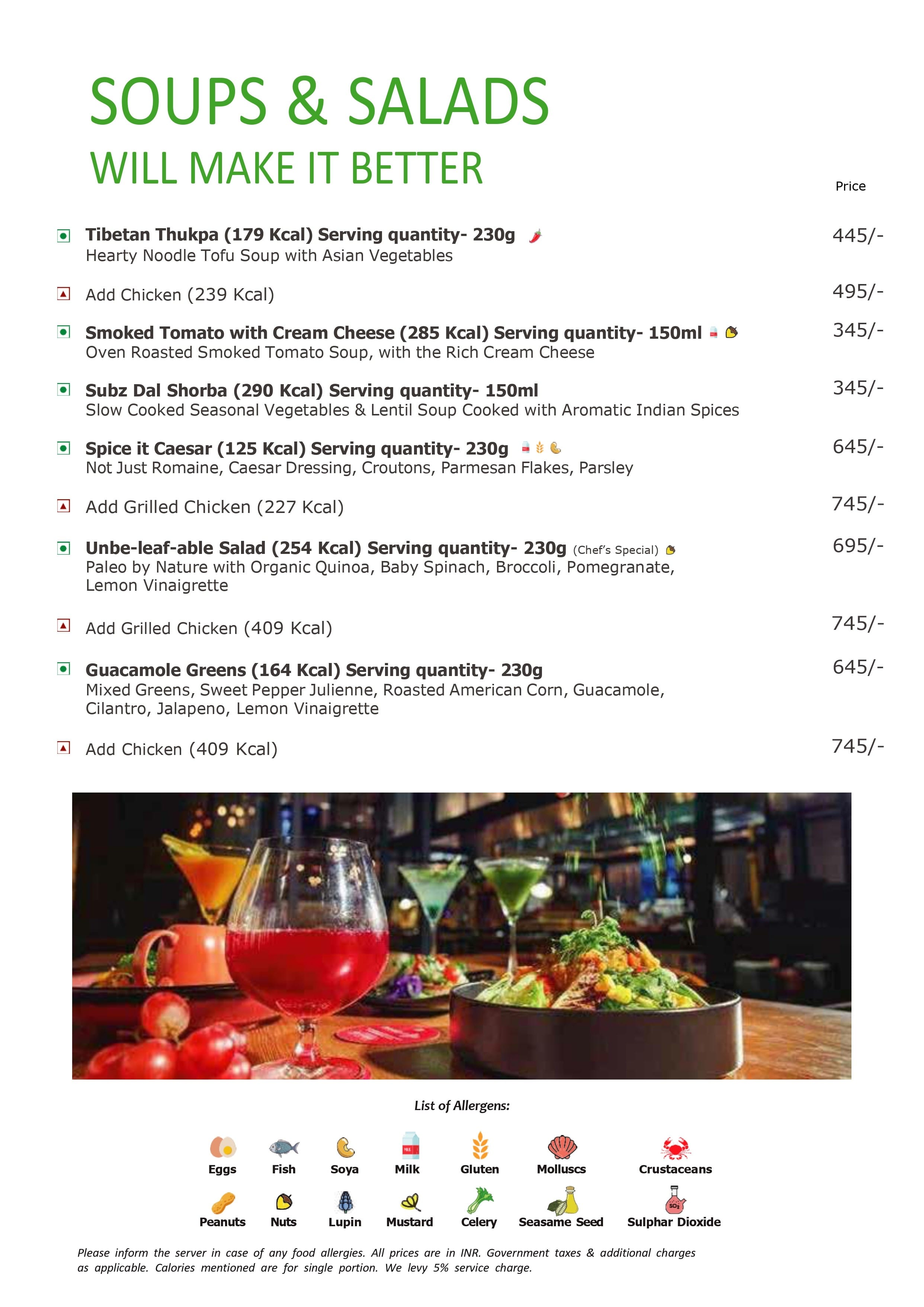 Dining Experience for Two at Spice It, Richmond Road — Food menu