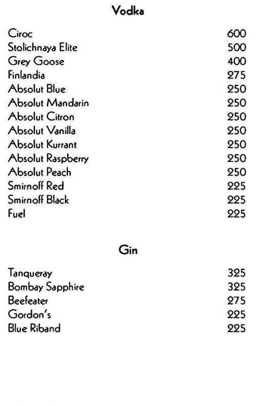 Dining Experience for Two at The Hub, Richmond Road — Beverages menu