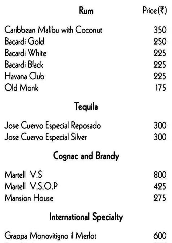 Dining Experience for Two at The Hub, Richmond Road — Beverages menu