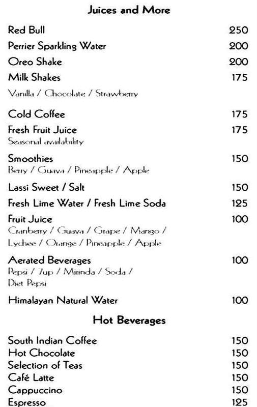 Dining Experience for Two at The Hub, Richmond Road — Beverages menu