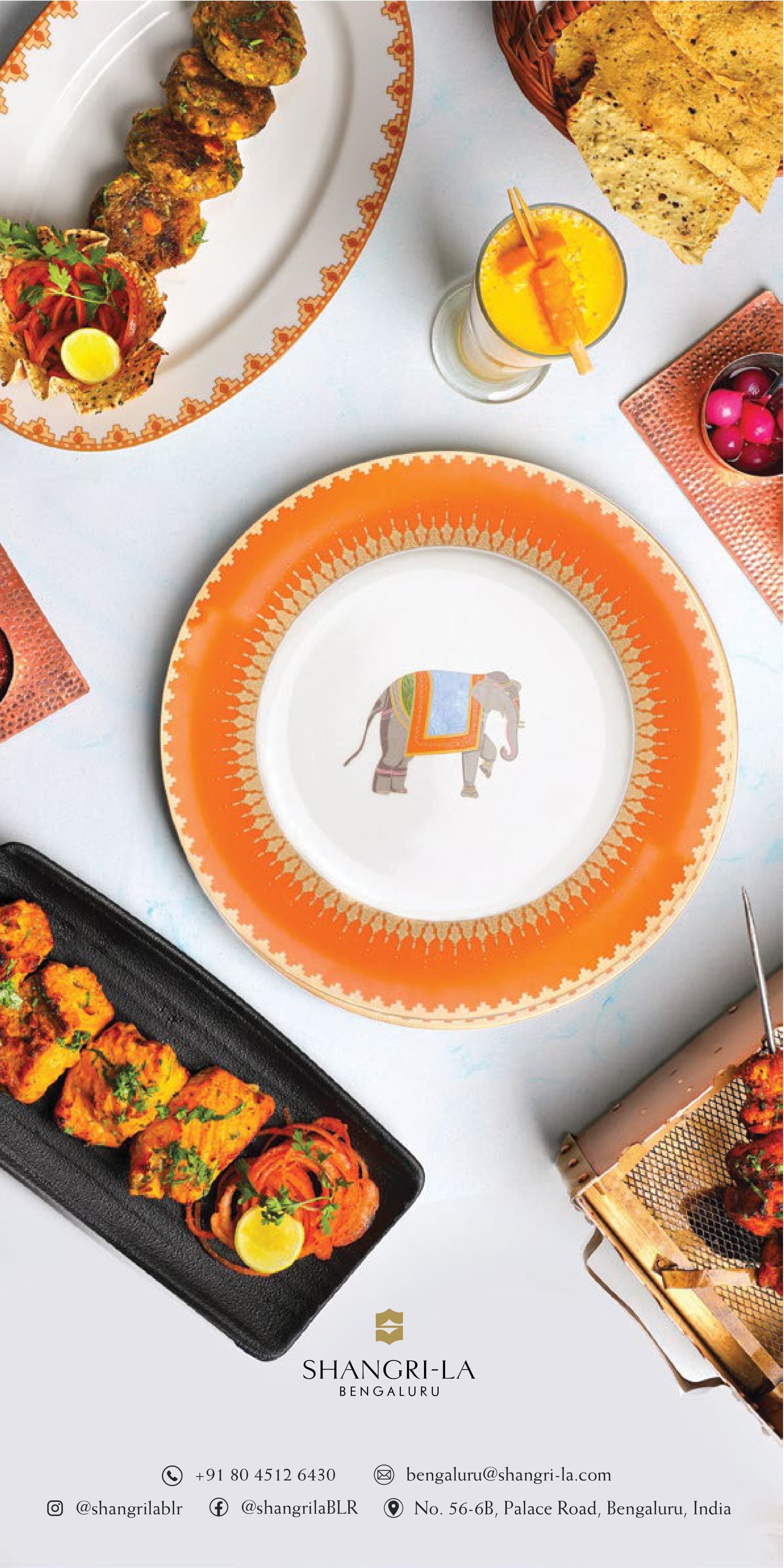 Dining Experience for Two at Ssaffron, Shangri-La Bengaluru — Food menu