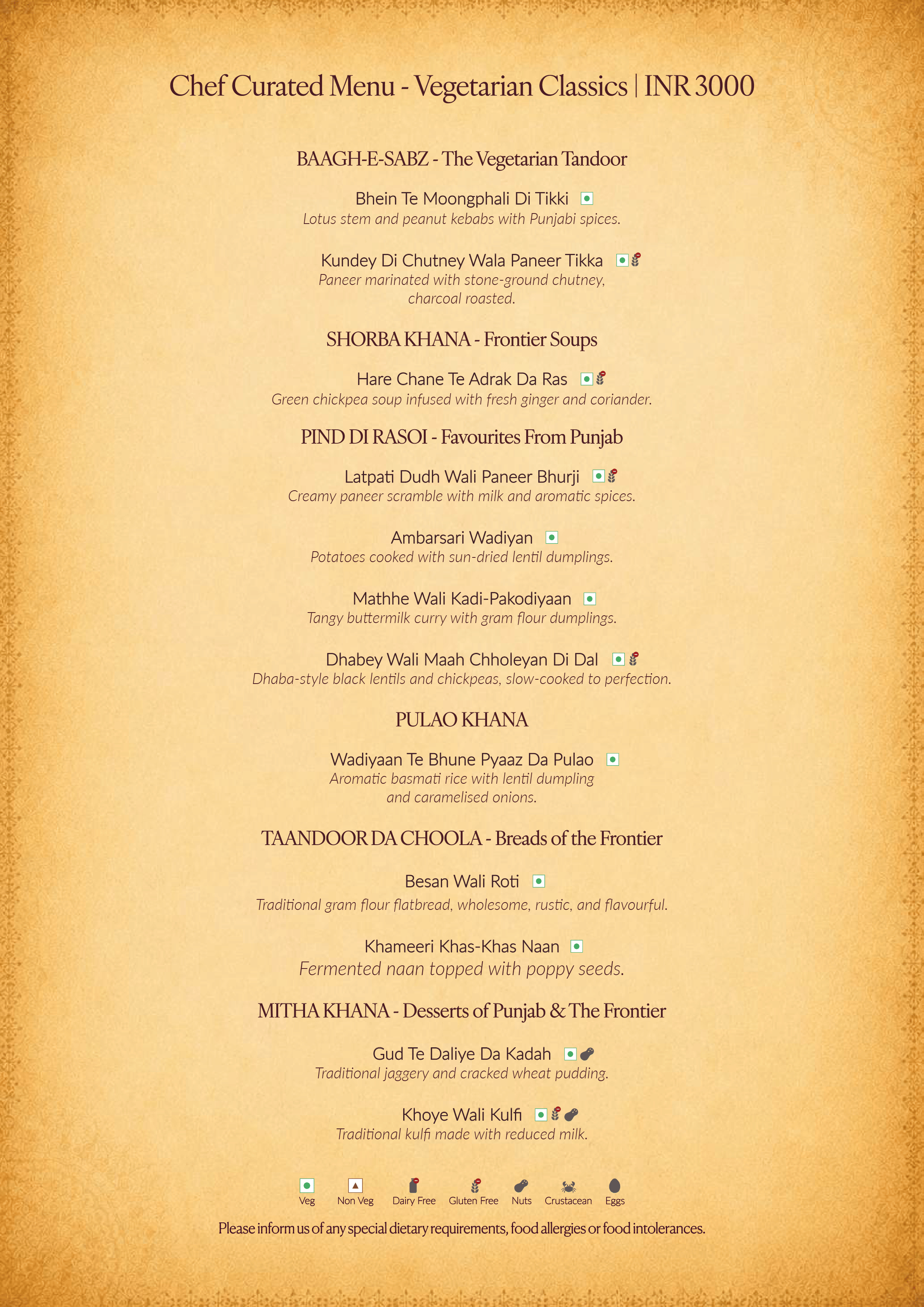 Dining Experience for Two at Ssaffron, Shangri-La Bengaluru — Special menu