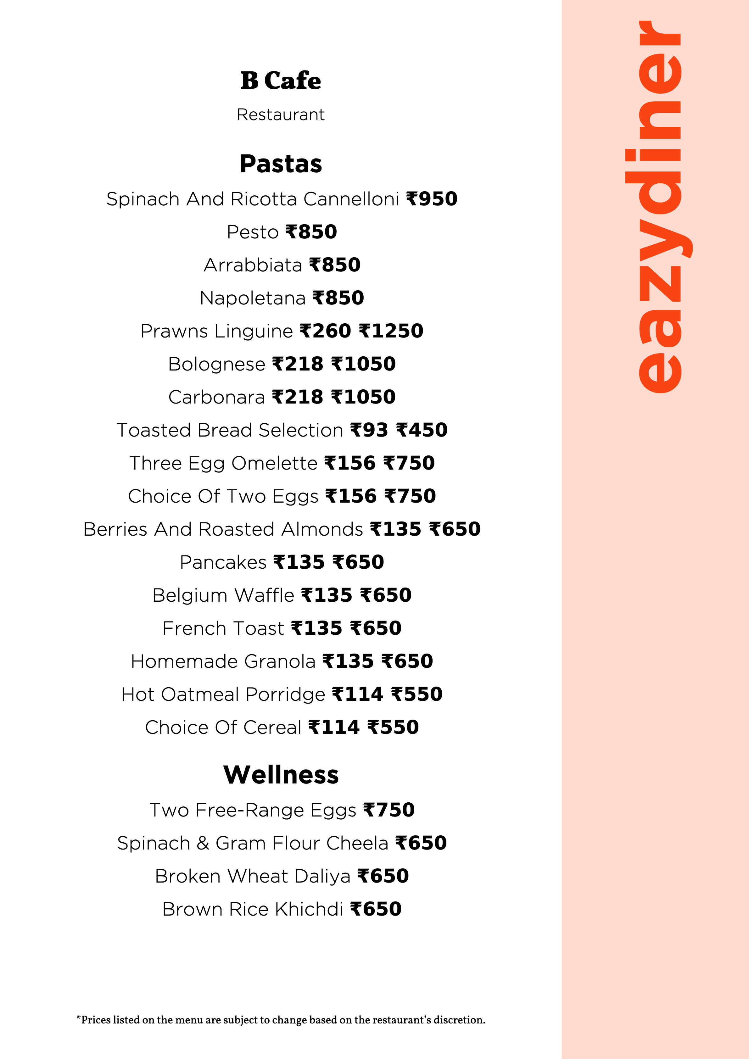 Dining Experience for Two at The Best Buffet in a Hotel, Shangri-La Bengaluru — Food menu