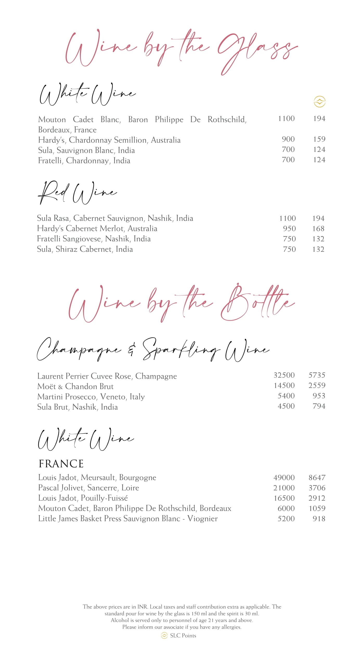 Dining Experience for Two at The Best Buffet in a Hotel, Shangri-La Bengaluru — Beverages menu