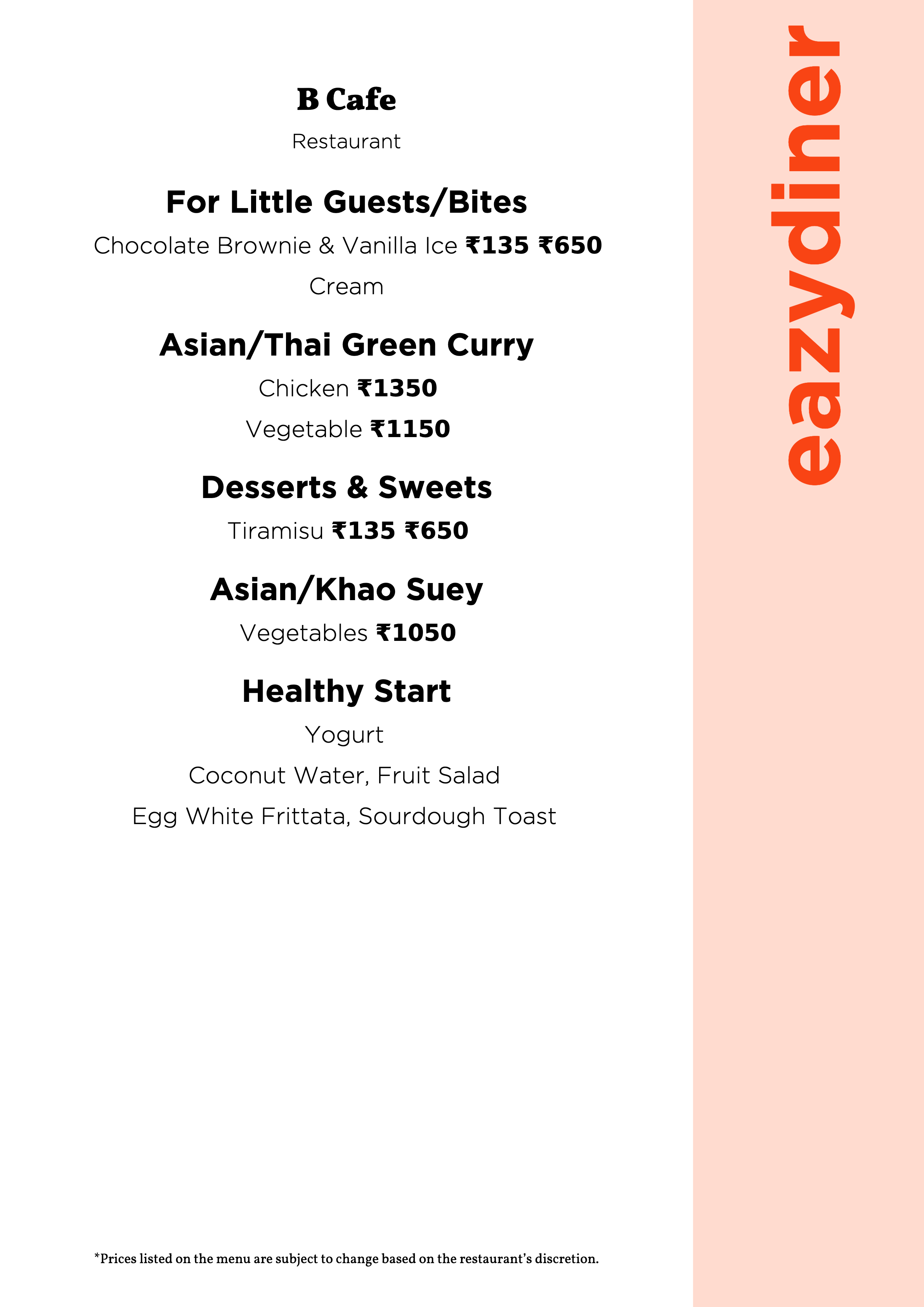 Dining Experience for Two at The Best Buffet in a Hotel, Shangri-La Bengaluru — Food menu