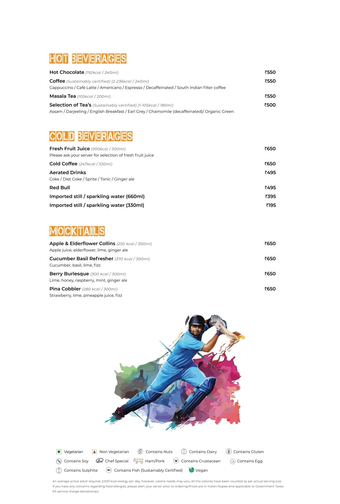 Dining Experience for Two at Quoin Bar, Novotel New Delhi Aerocity-An AccorHotels Brand — Beverages menu