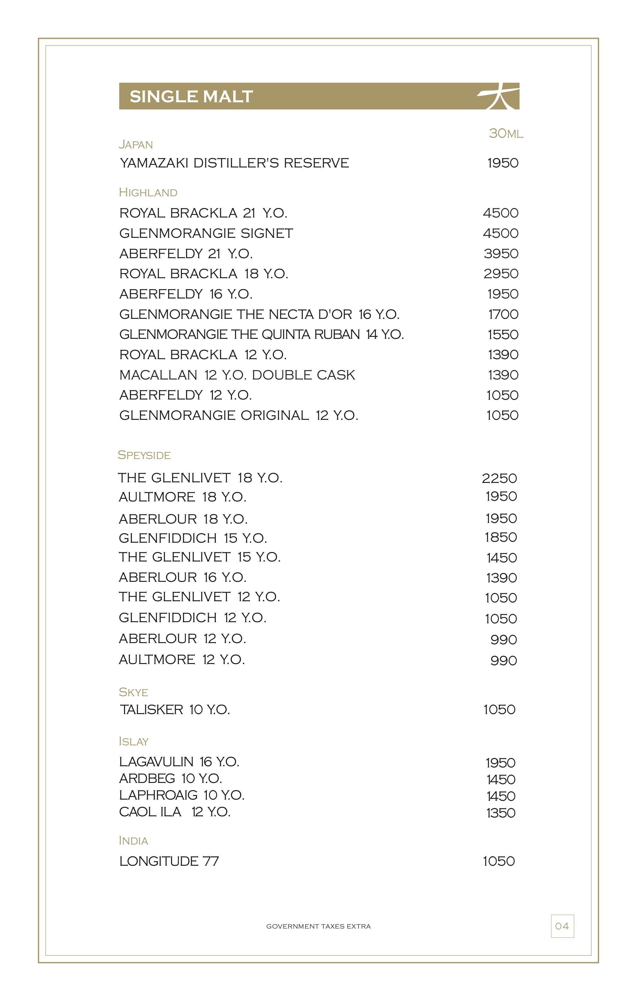 Dining Experience for Two at KOKO, South Mumbai — Beverages menu