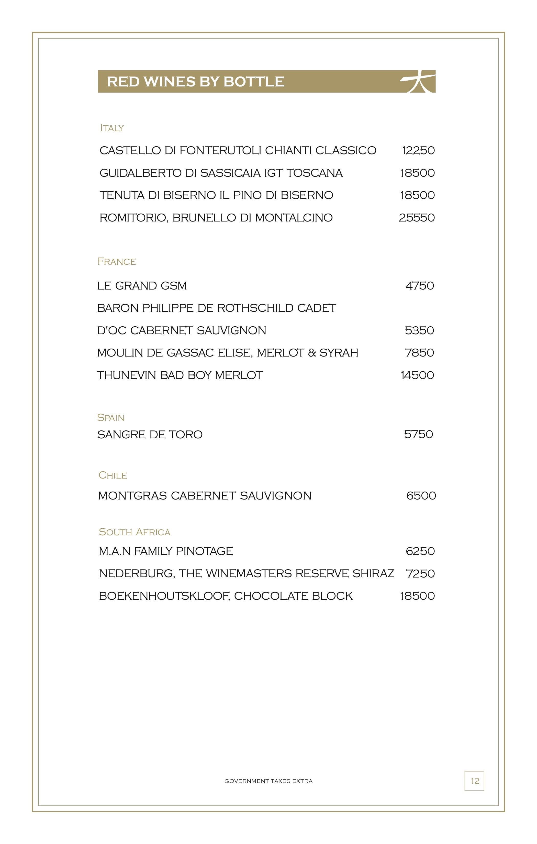 Dining Experience for Two at KOKO, South Mumbai — Beverages menu