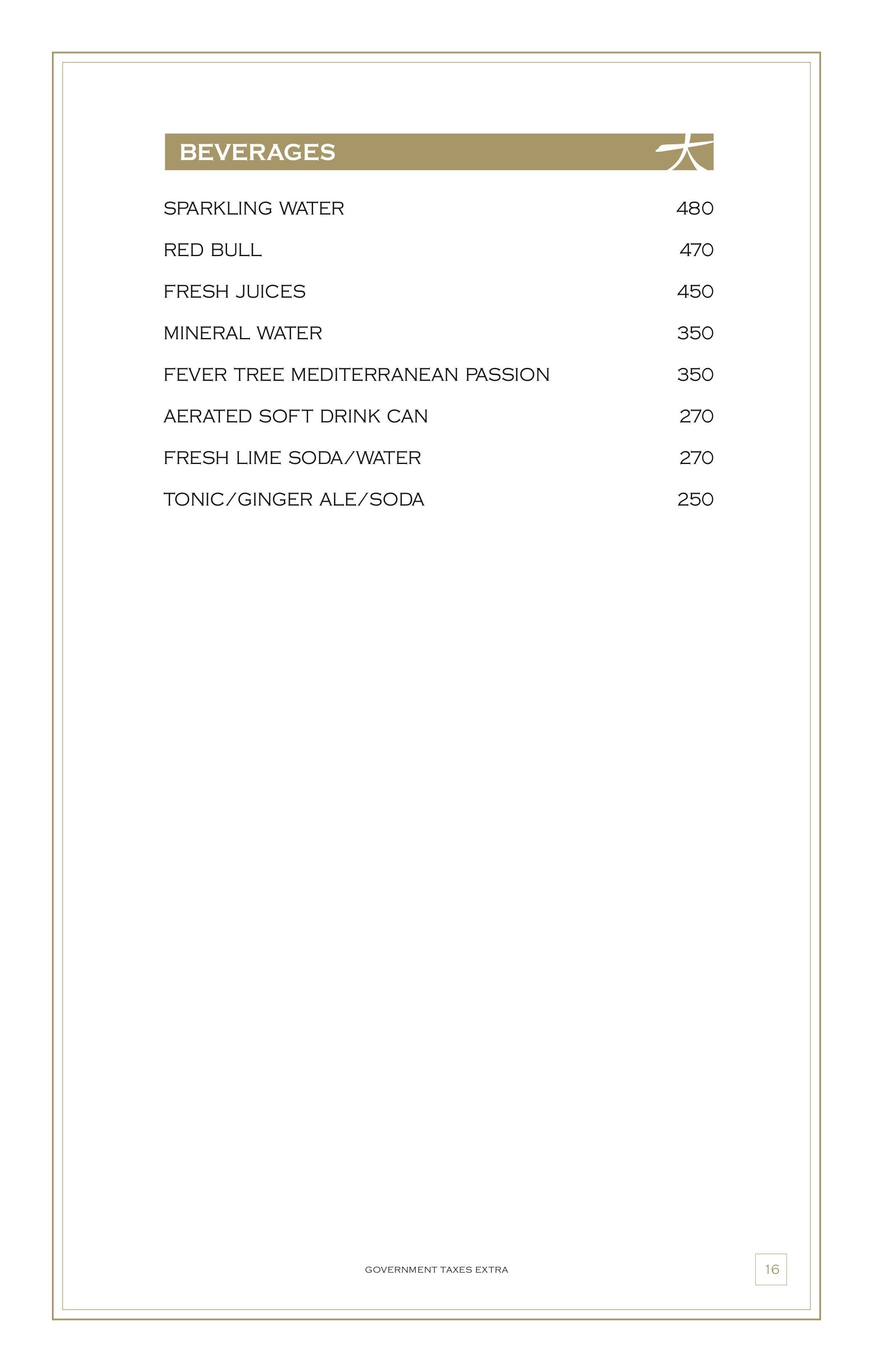 Dining Experience for Two at KOKO, South Mumbai — Beverages menu