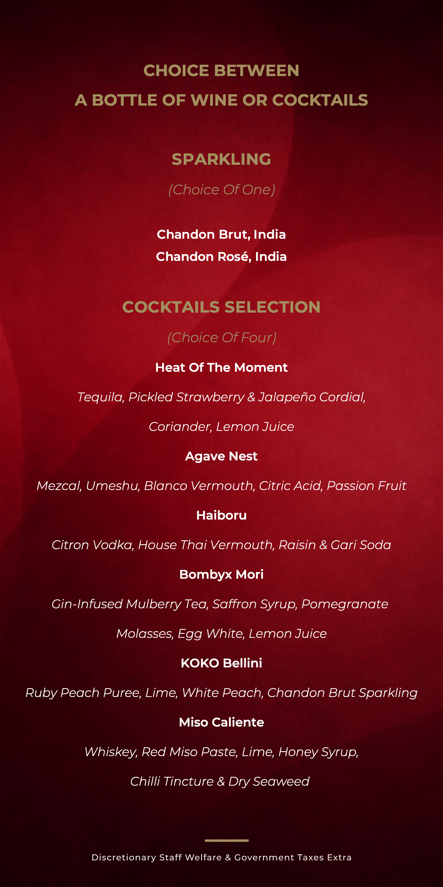 Dining Experience for Two at KOKO, South Mumbai — Special menu