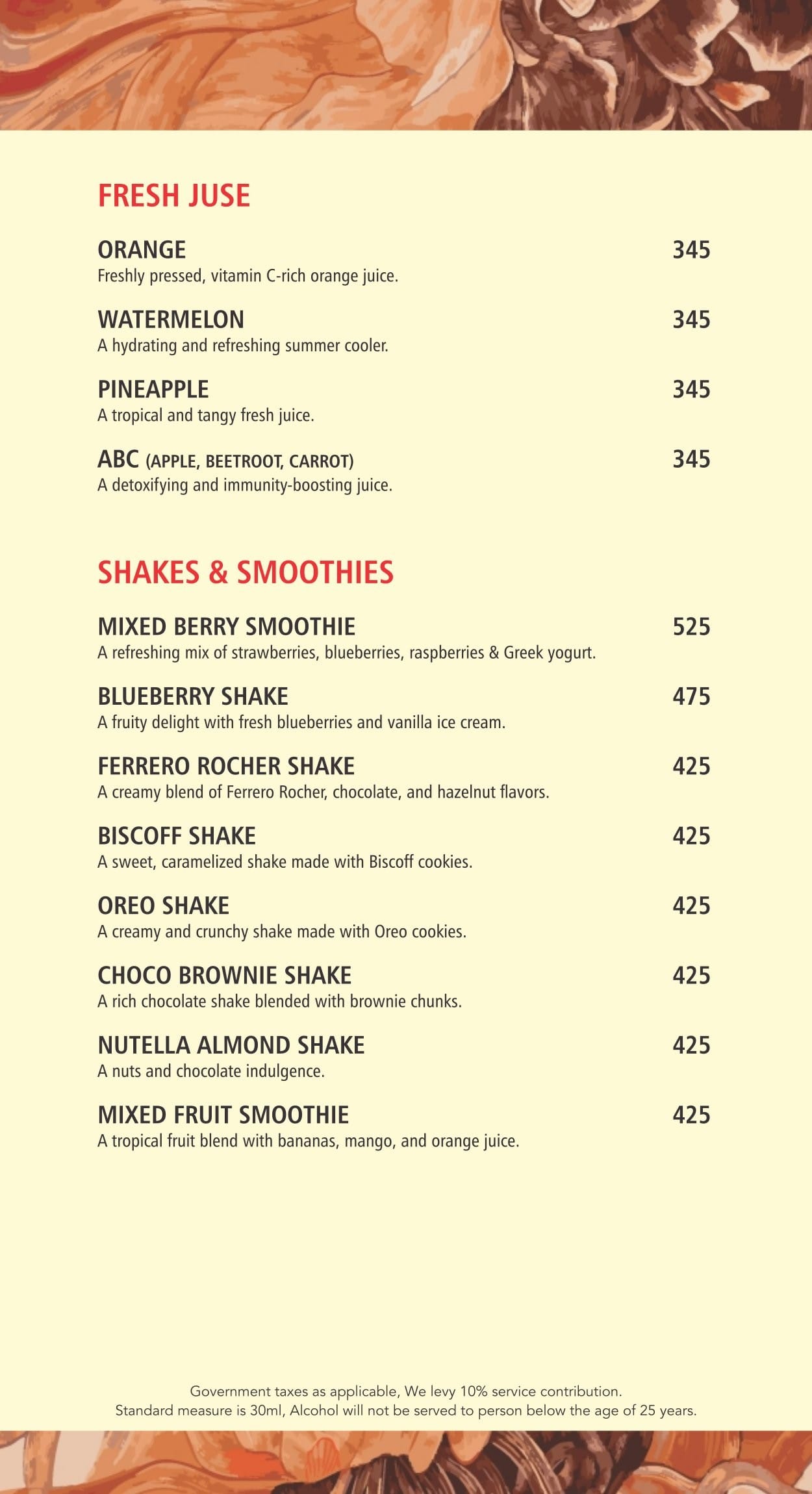 Dining Experience for Two at BOA VILLAGE, North Delhi — Beverages menu
