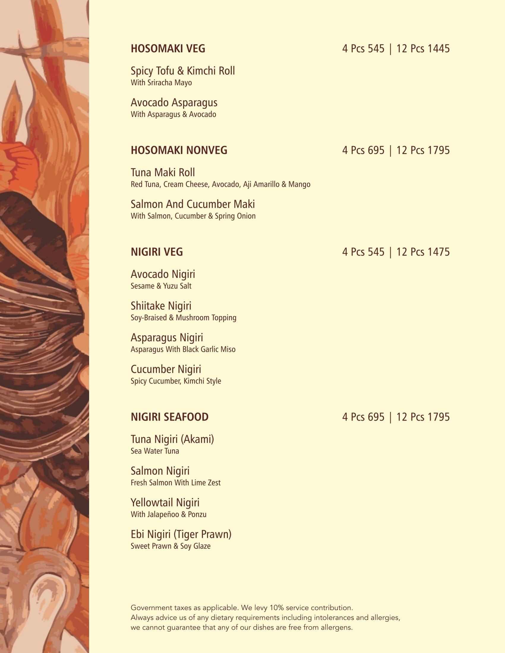 Dining Experience for Two at BOA VILLAGE, North Delhi — Food menu