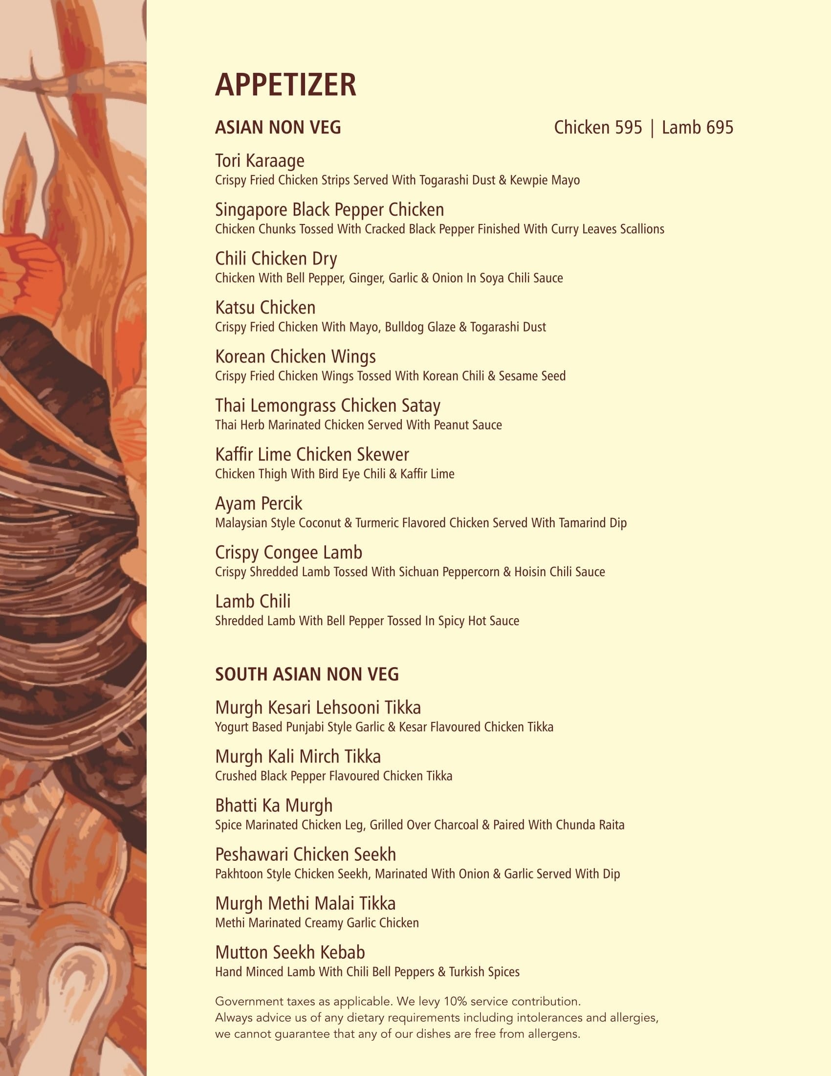 Dining Experience for Two at BOA VILLAGE, North Delhi — Food menu