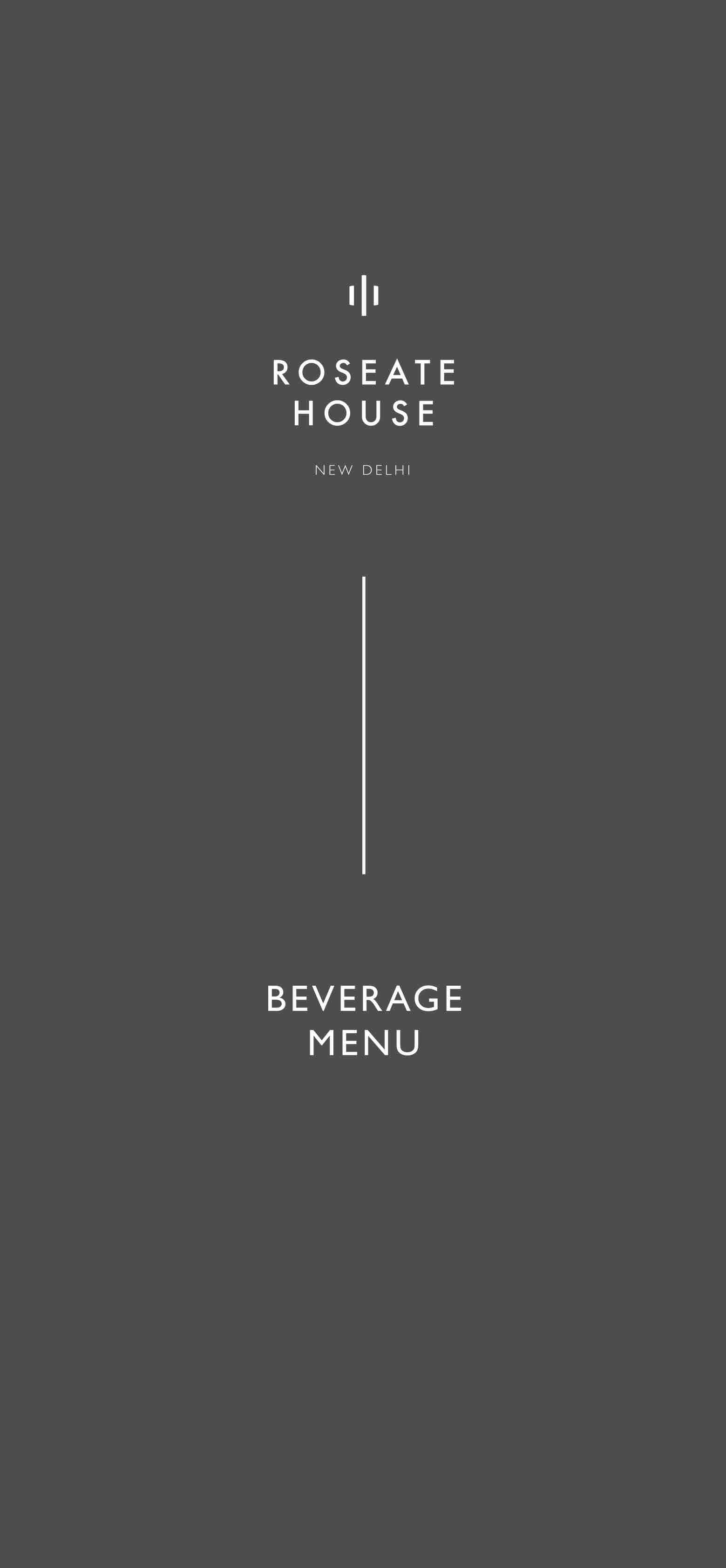 Dining Experience for Two at DEL, New Delhi — Beverages menu