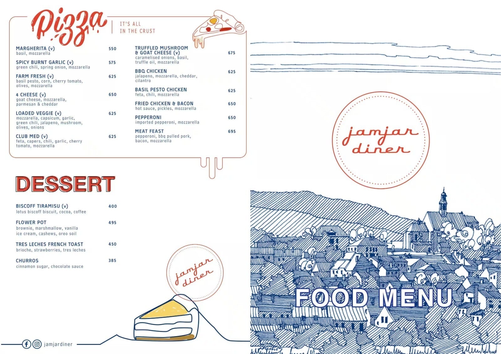 Menu of Jamjar Diner, Versova, Western Suburbs