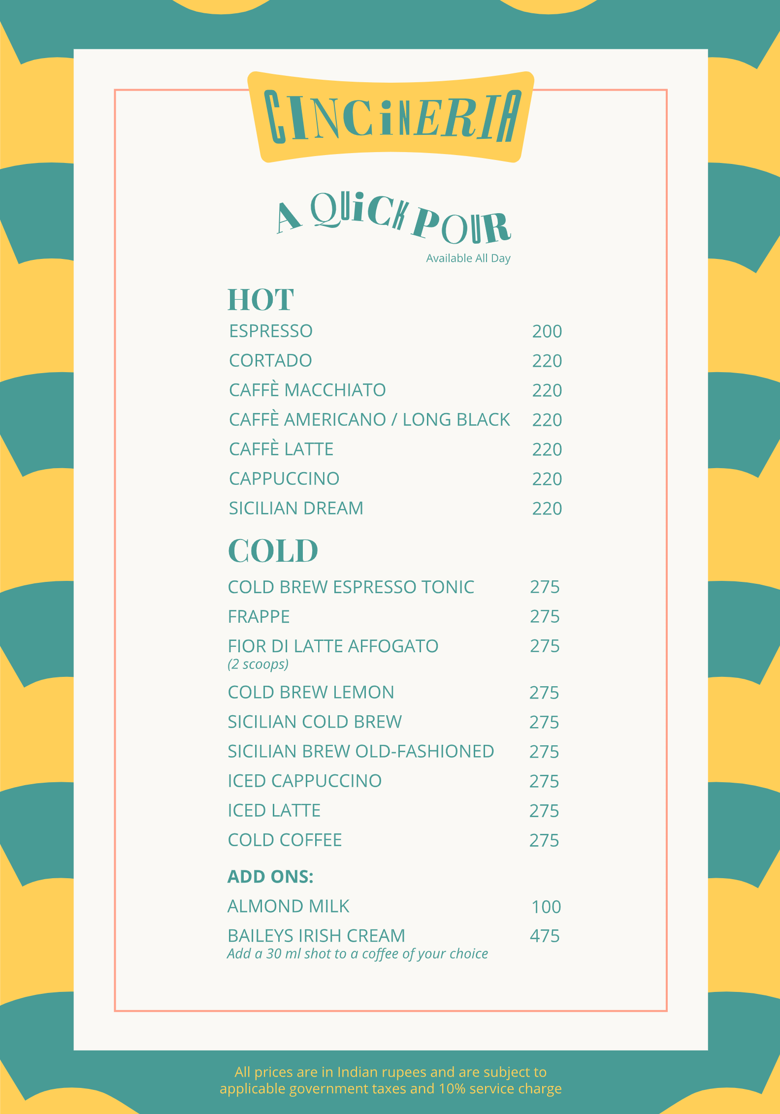 Dining Experience for Two at CinCin, Western Suburbs — Special menu
