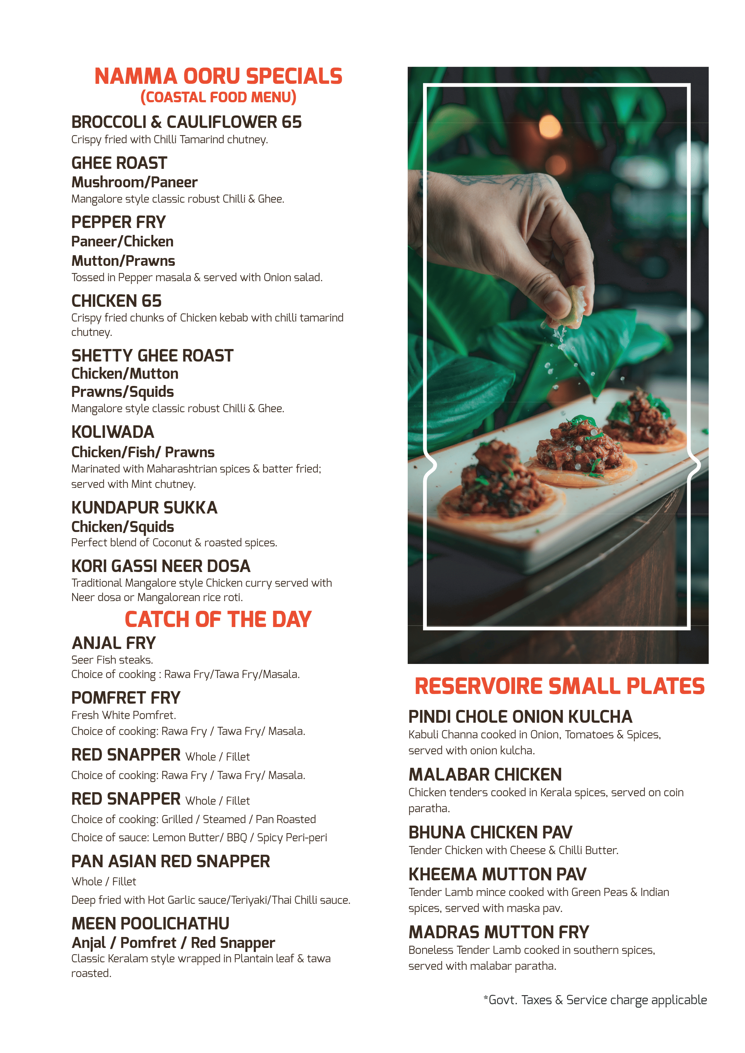 Dining Experience for Two at The Best Cocktail Bar, South Bengaluru — Food menu