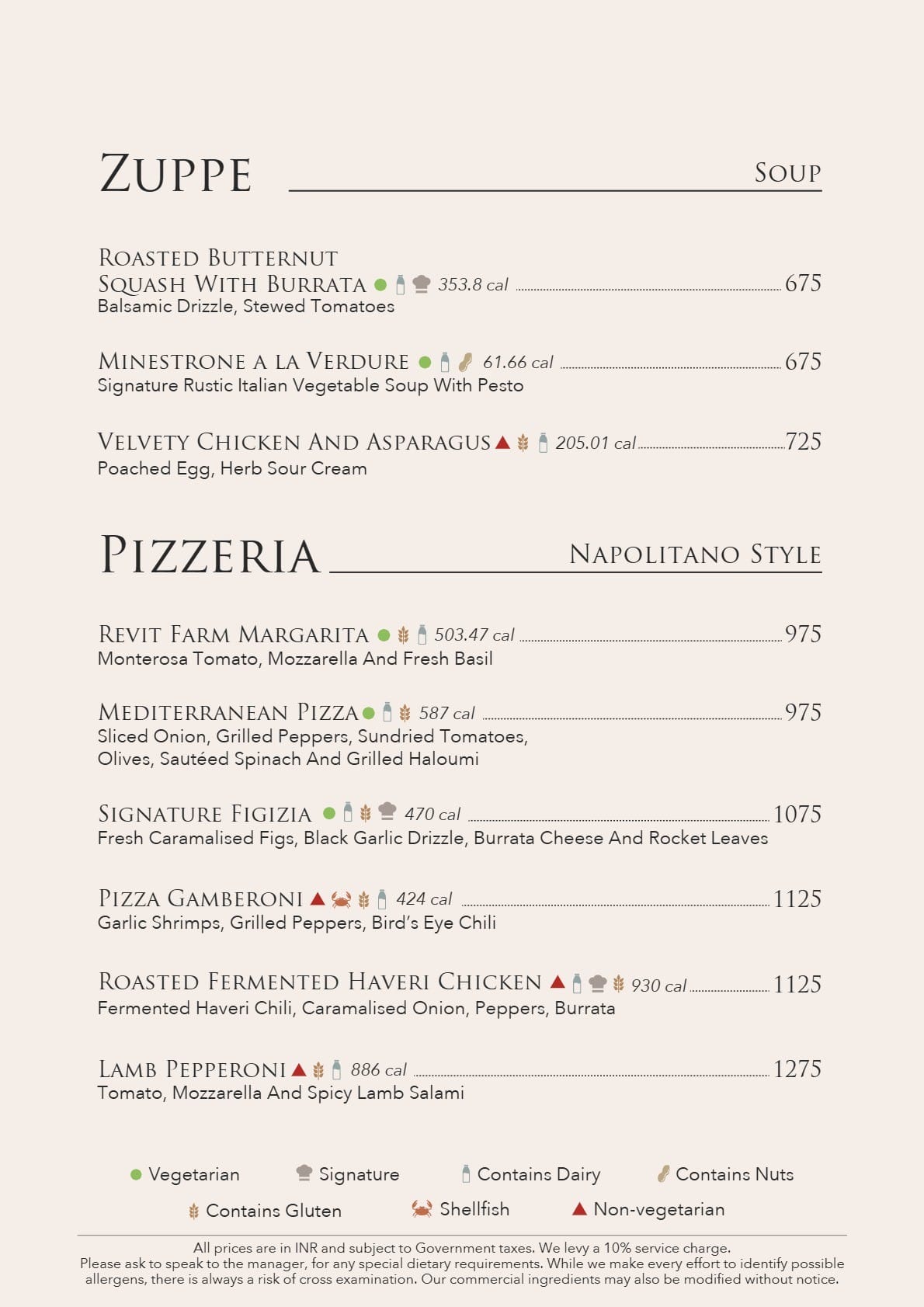 Dining Experience for Two at The Best European Restaurant in a Hotel, Conrad Bengaluru — Food menu