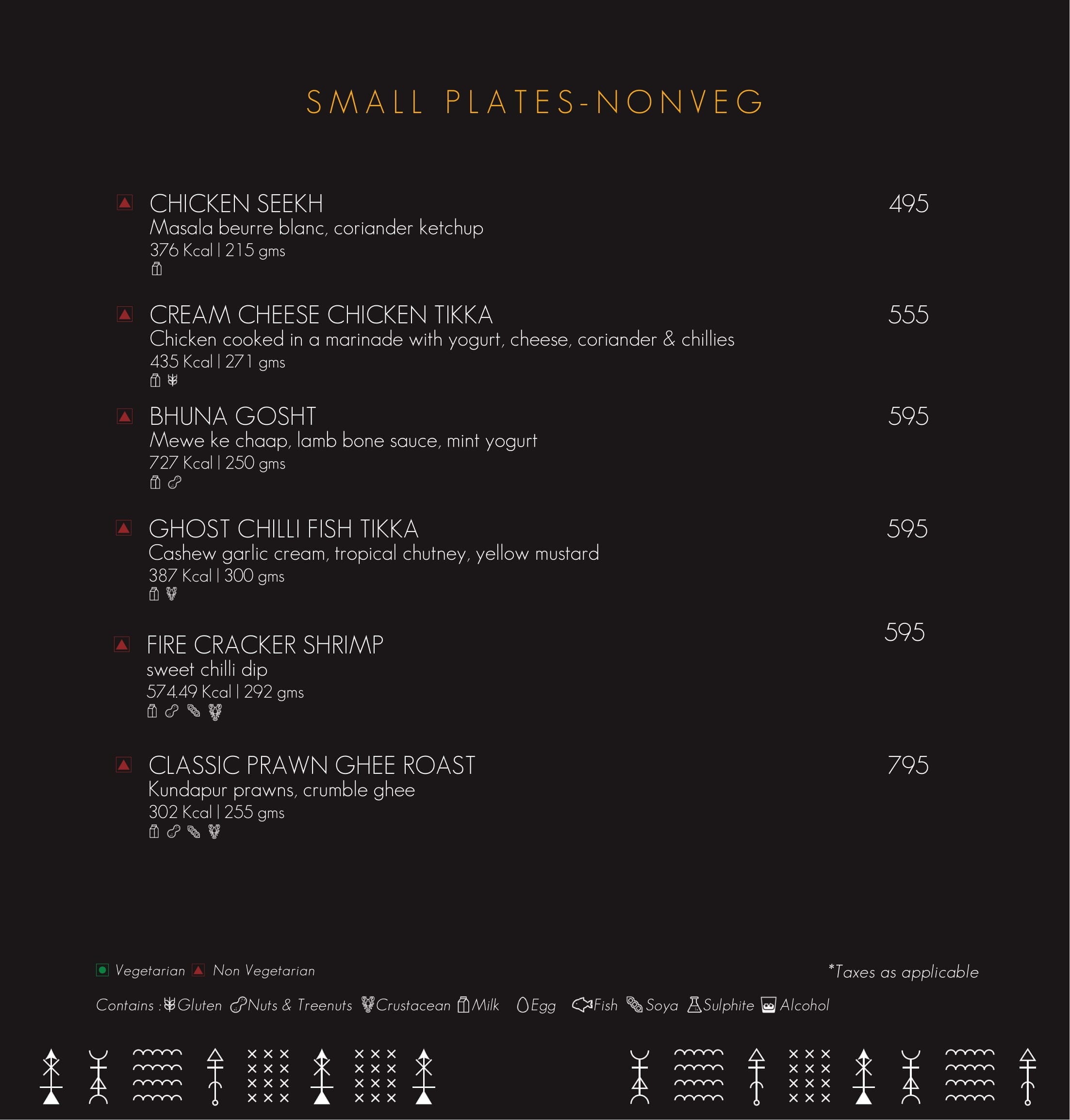 Dining Experience for Two at Alchemy, Bengaluru — Food menu