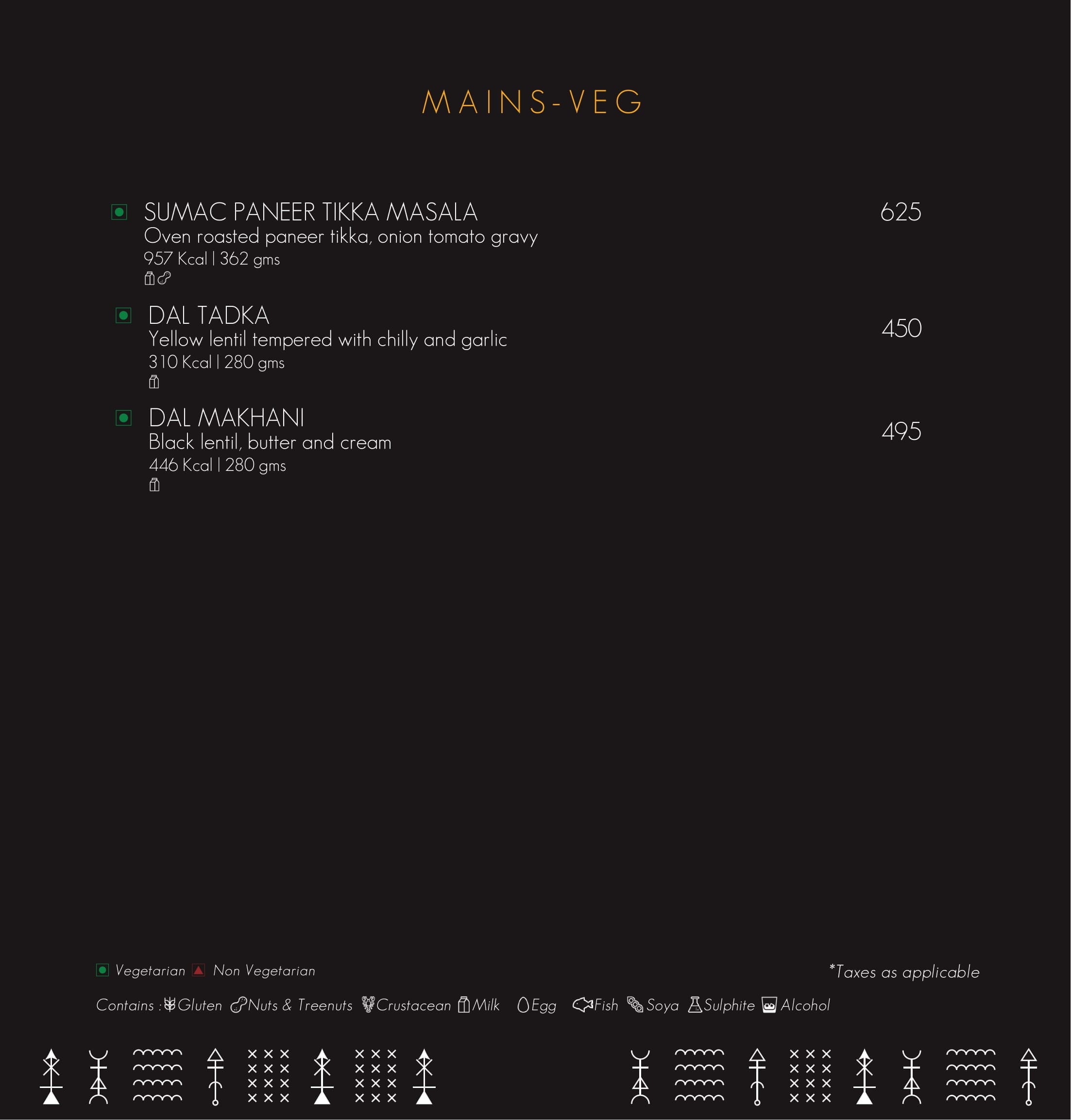 Dining Experience for Two at Alchemy, Bengaluru — Food menu