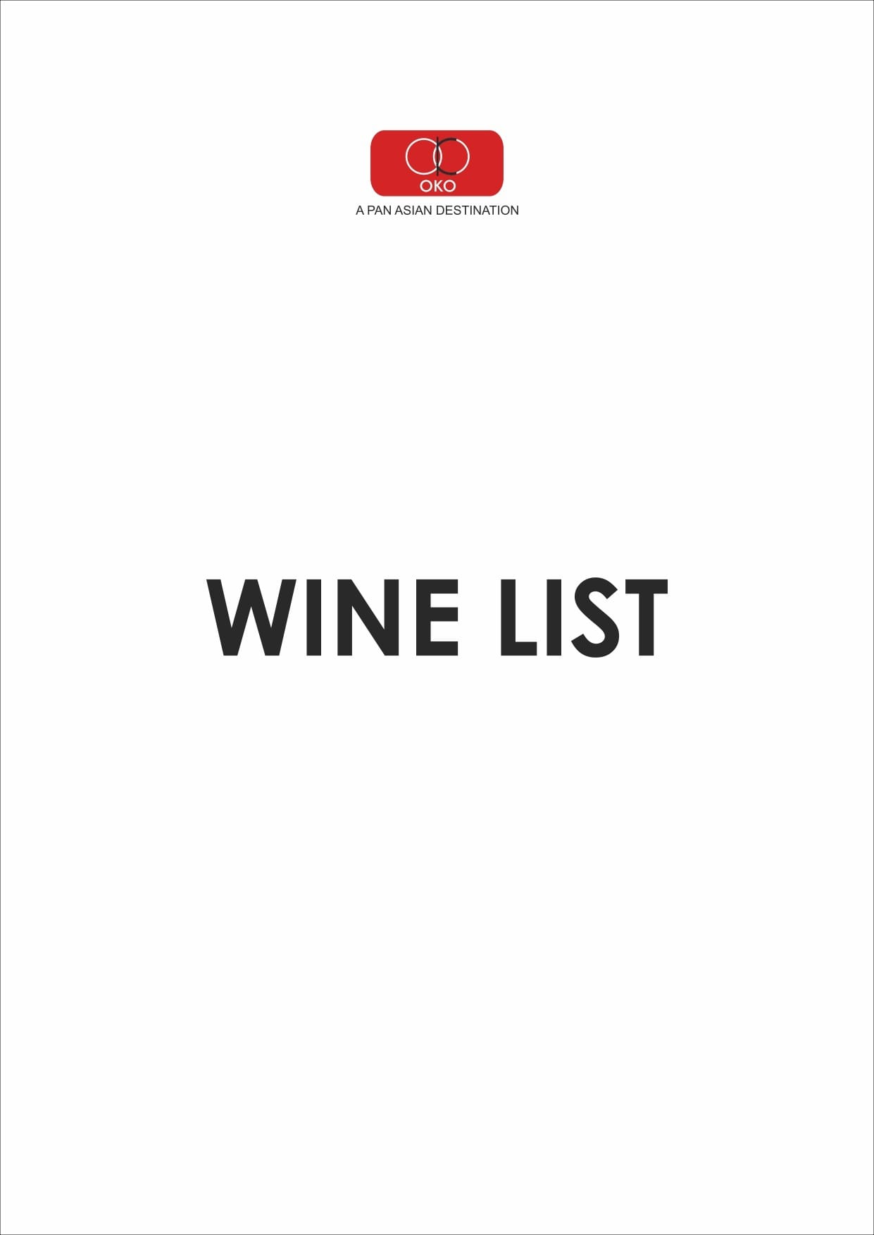 Dining Experience for Two at OKO, New Delhi — Beverages menu