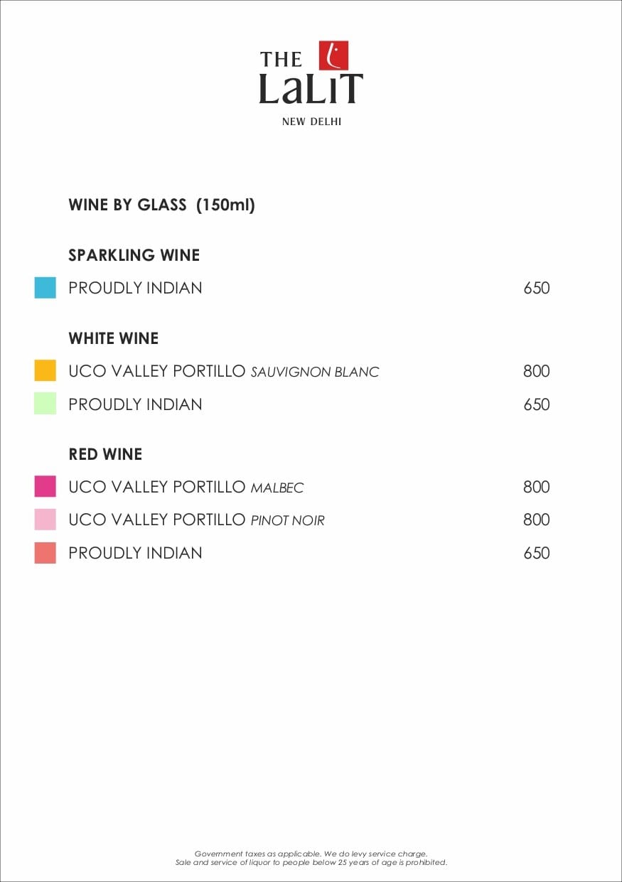 Dining Experience for Two at OKO, New Delhi — Beverages menu