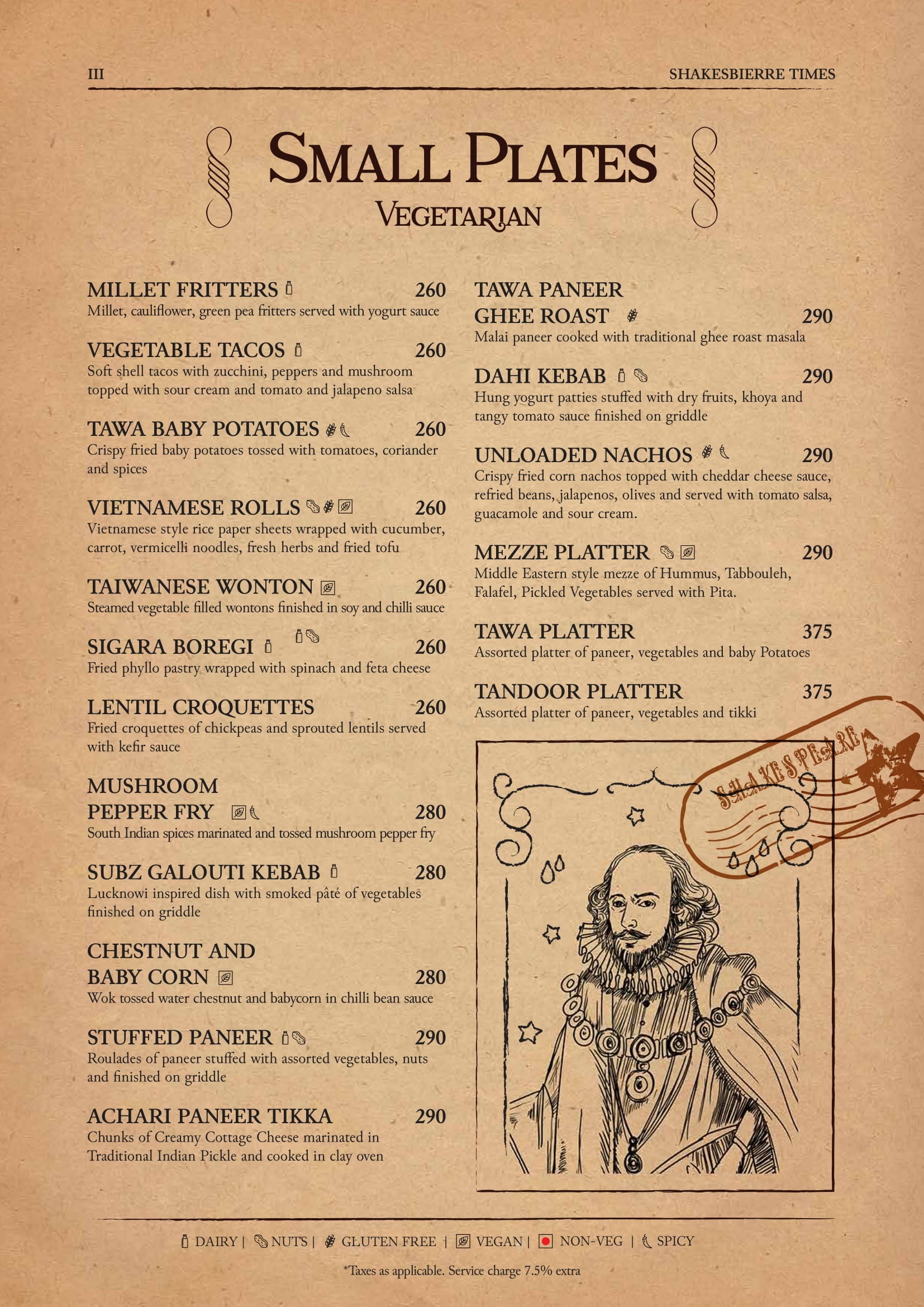 Dining Experience for Two at ShakesBierre, Central Bengaluru — Food menu
