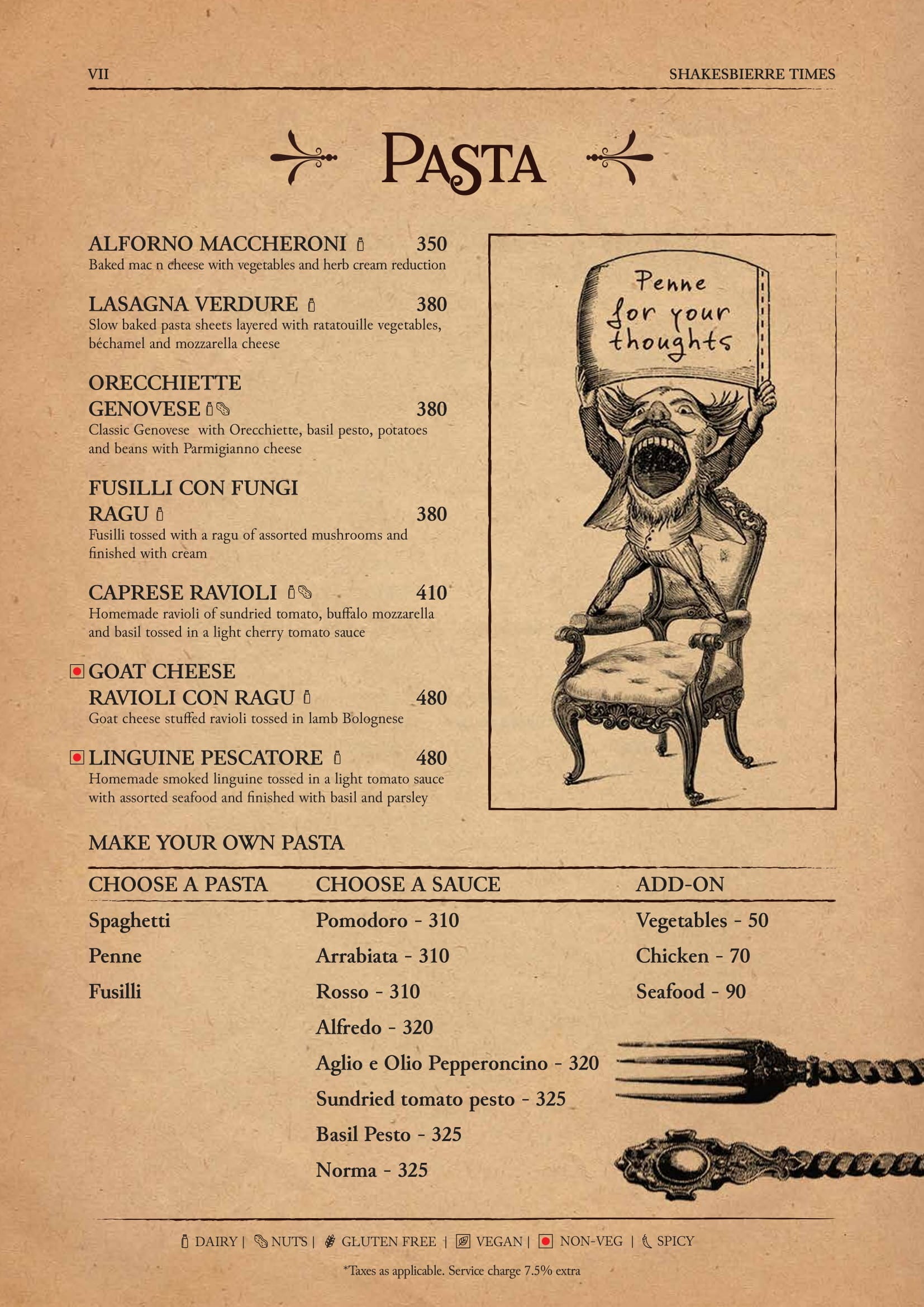 Dining Experience for Two at ShakesBierre, Central Bengaluru — Food menu