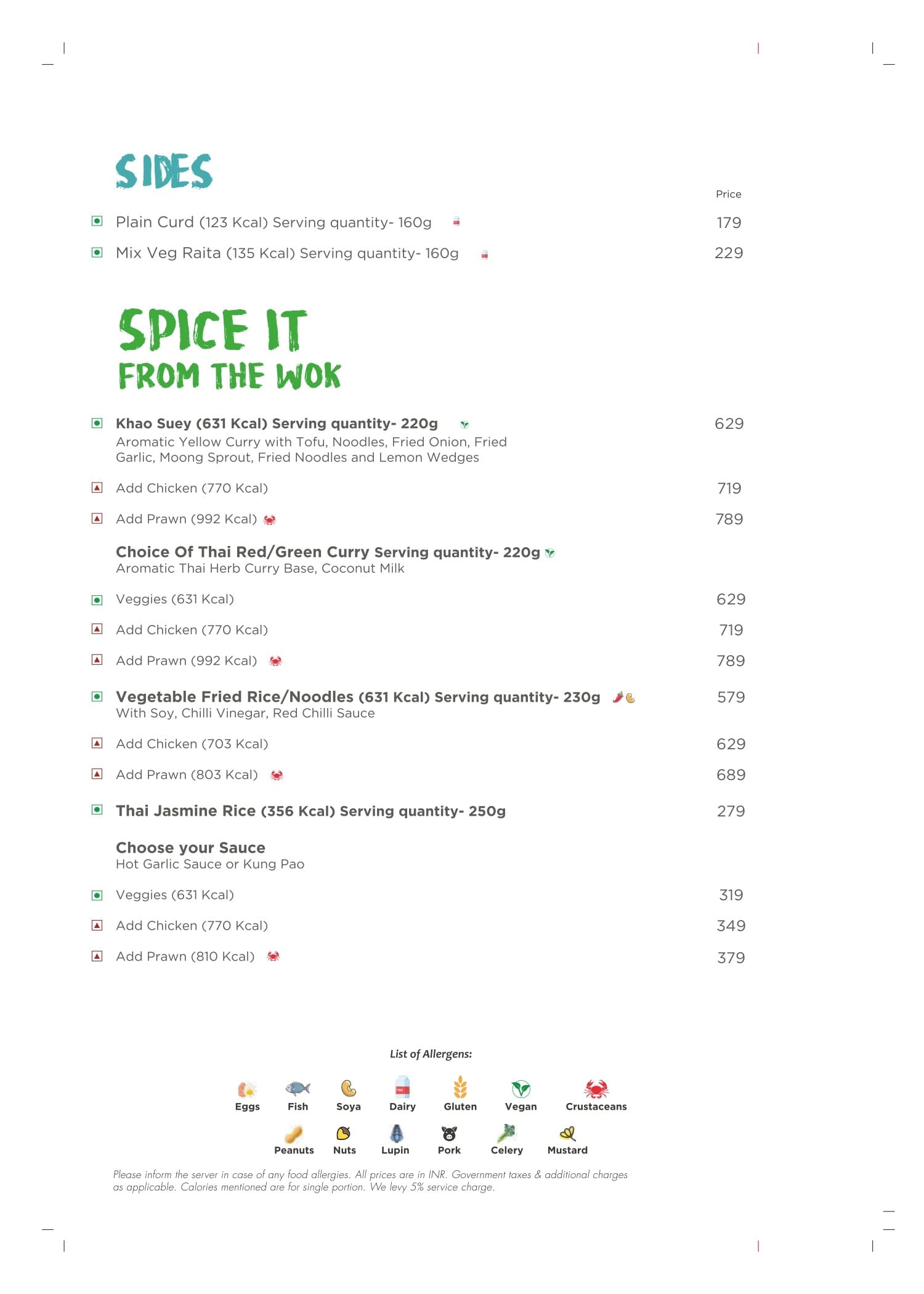 Dining Experience for Two at Spice It, Ibis New Delhi Aerocity — Food menu