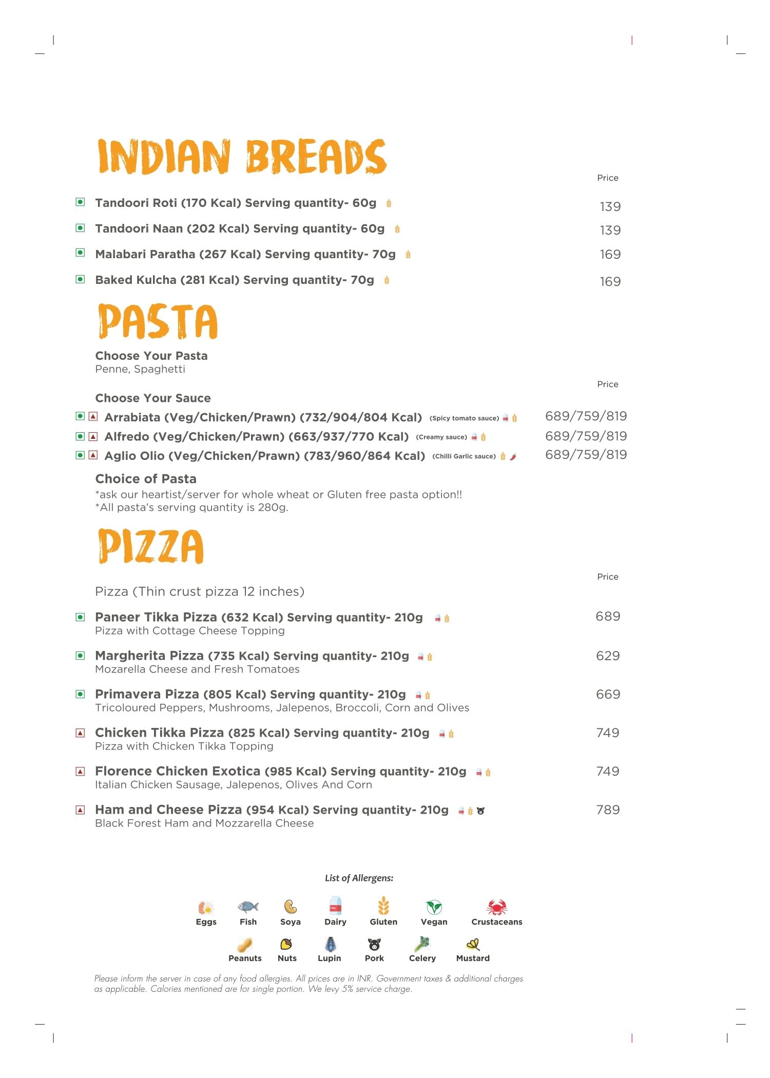 Dining Experience for Two at Spice It, Ibis New Delhi Aerocity — Food menu