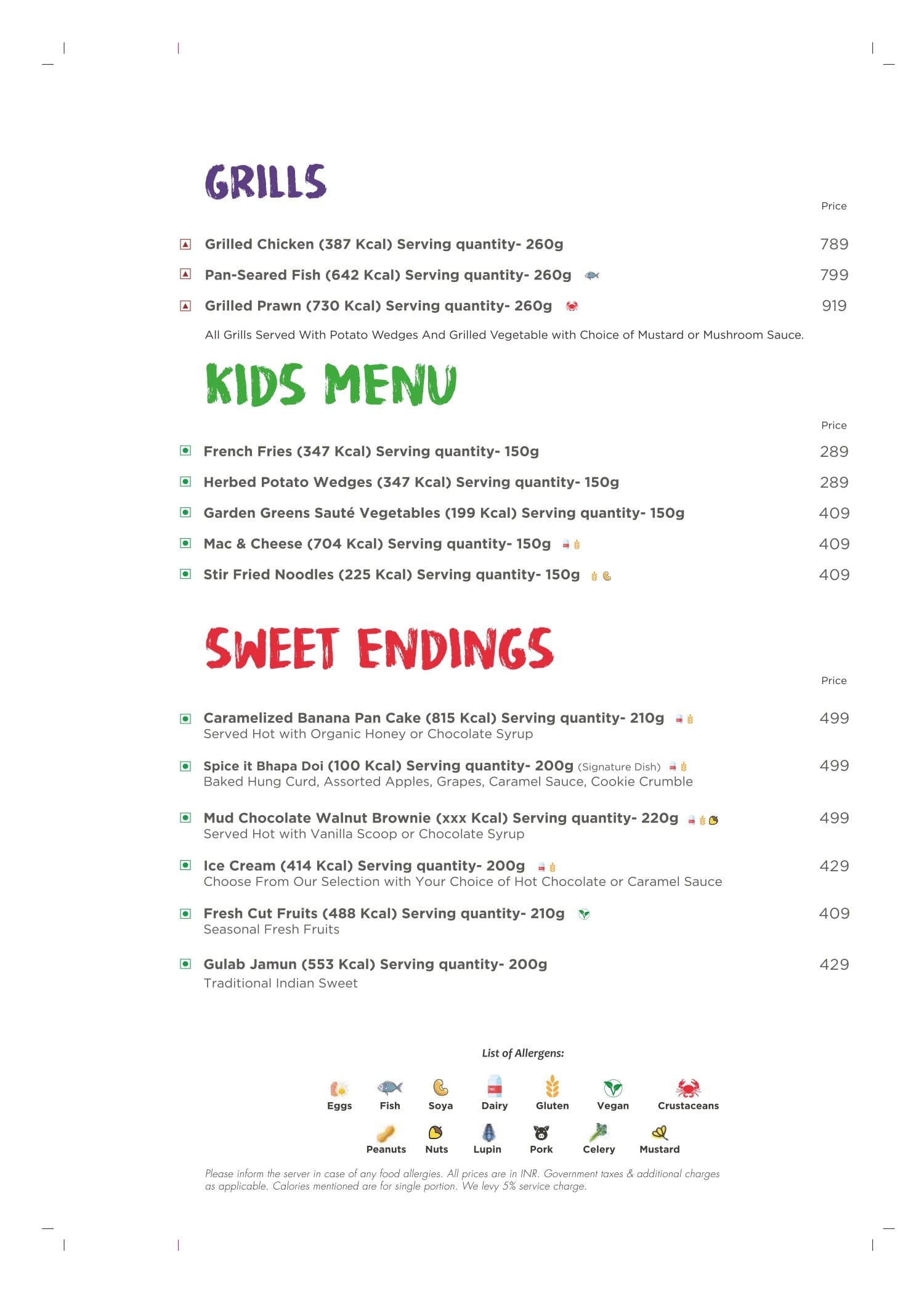 Dining Experience for Two at Spice It, Ibis New Delhi Aerocity — Food menu