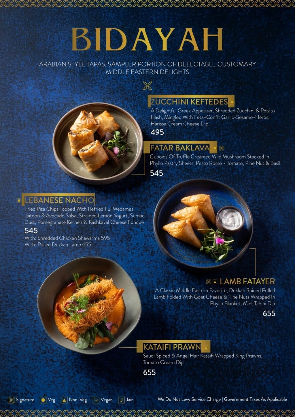 Dining Experience for Two at Bayroute, Central Mumbai — Food menu