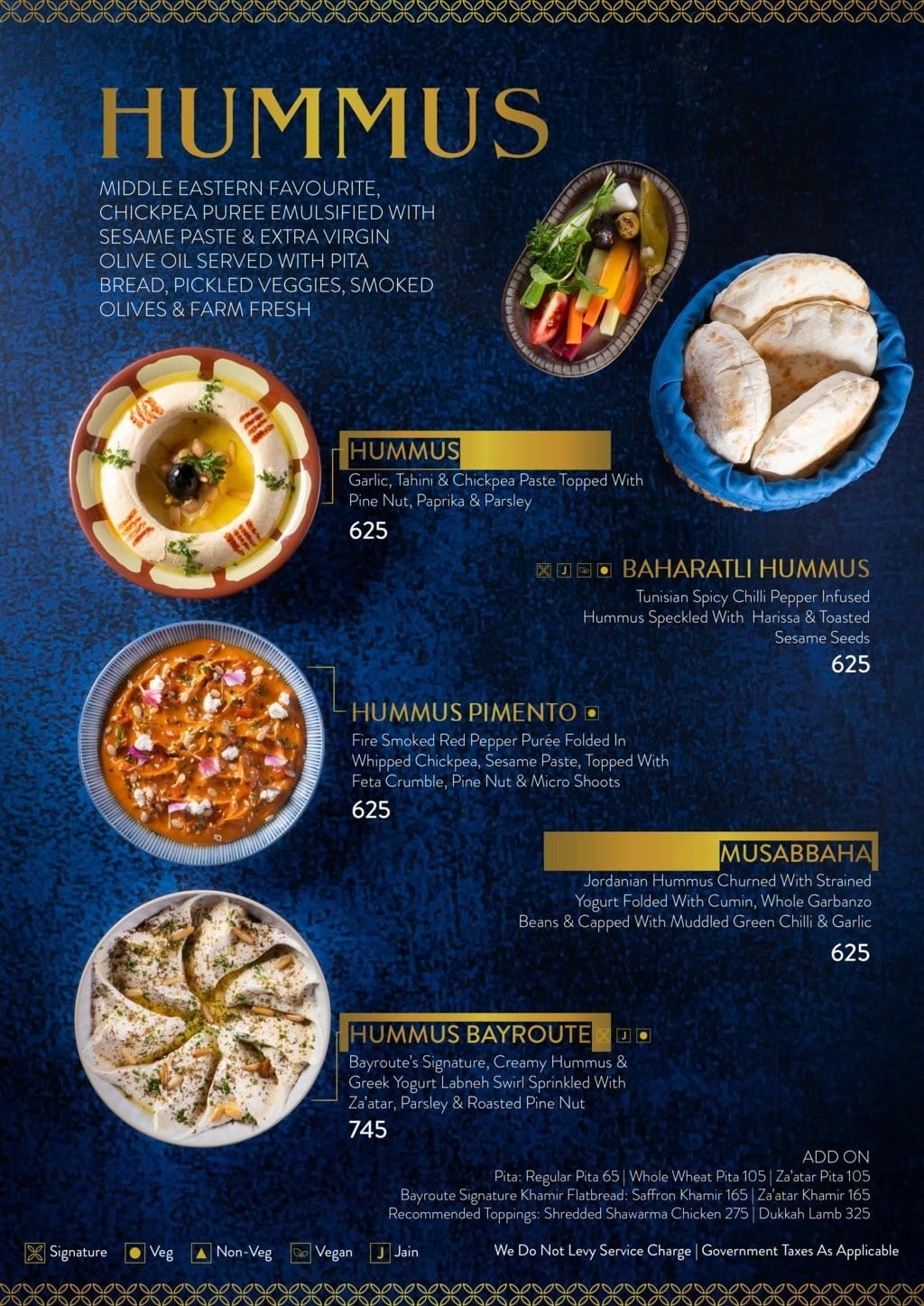 Dining Experience for Two at Bayroute, Central Mumbai — Food menu