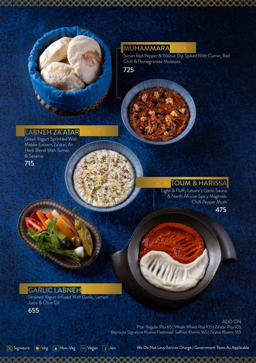 Dining Experience for Two at Bayroute, Central Mumbai — Food menu
