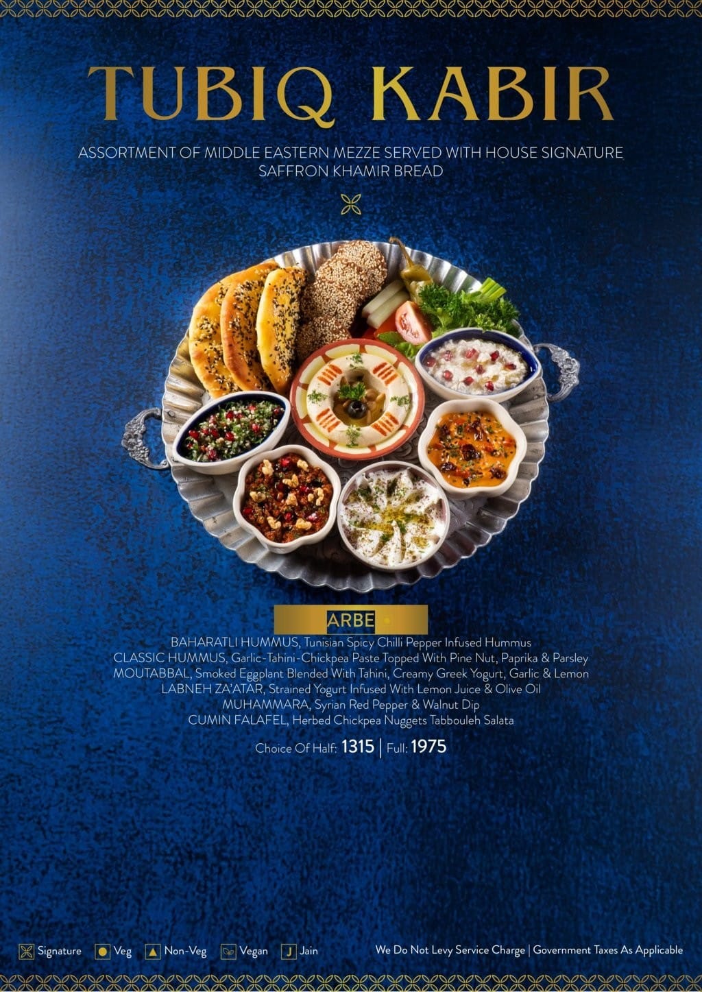 Dining Experience for Two at Bayroute, Central Mumbai — Food menu