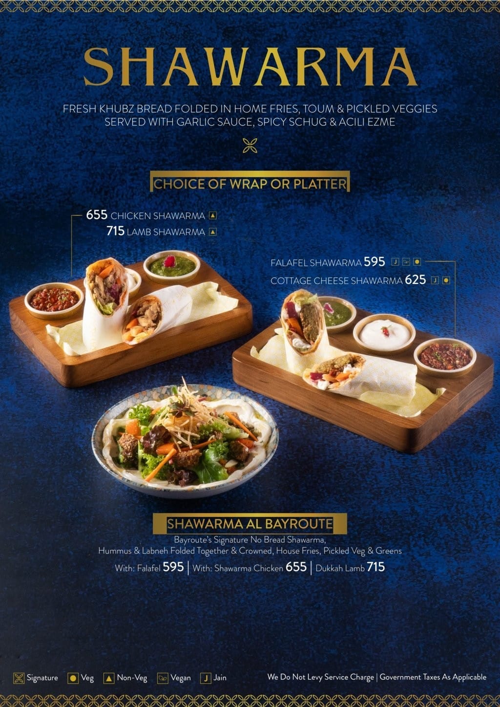 Dining Experience for Two at Bayroute, Central Mumbai — Food menu