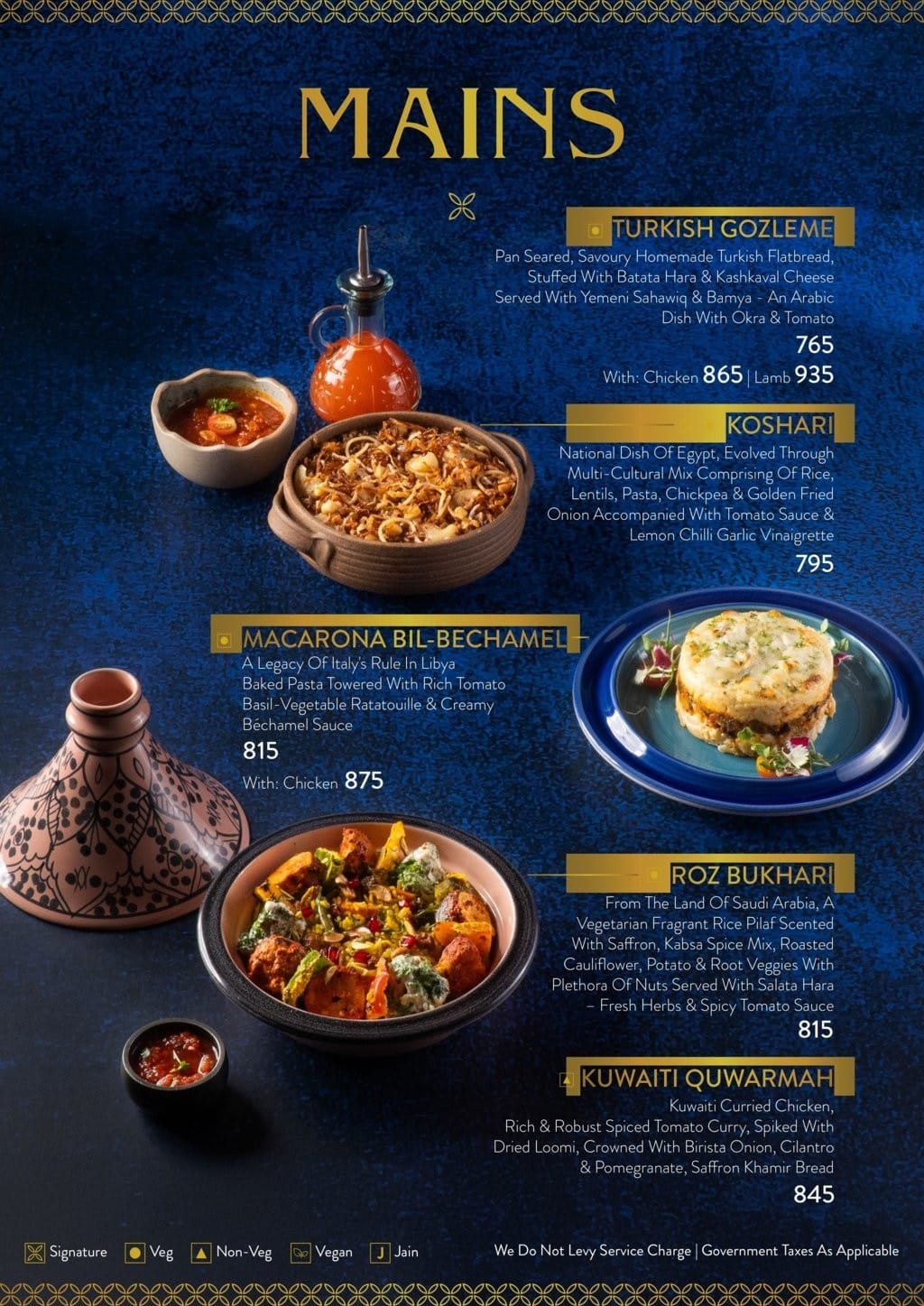 Dining Experience for Two at Bayroute, Central Mumbai — Food menu