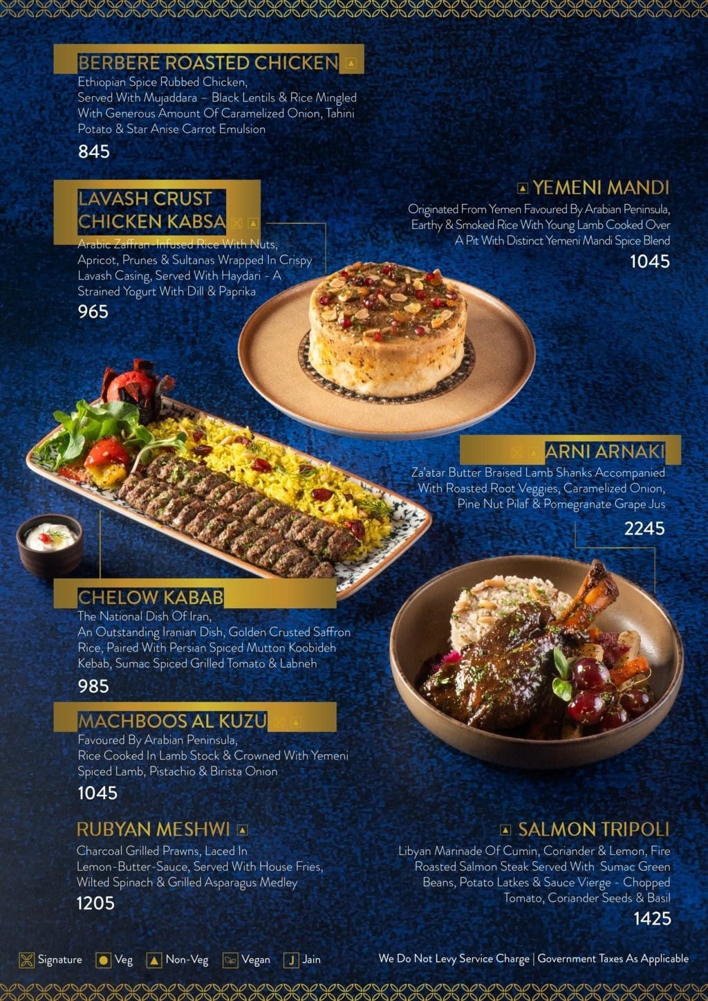 Dining Experience for Two at Bayroute, Central Mumbai — Food menu
