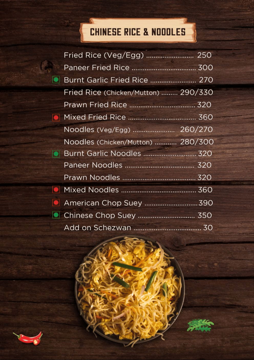 Menu of Bamboo Restaurant, Kalyan Nagar, North Bengaluru