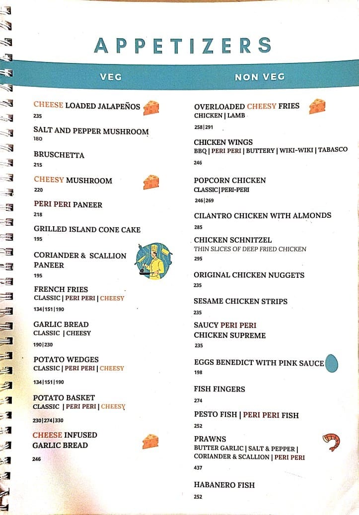 Dining Experience for Two at Cafe Azzure, North Bengaluru — Food menu