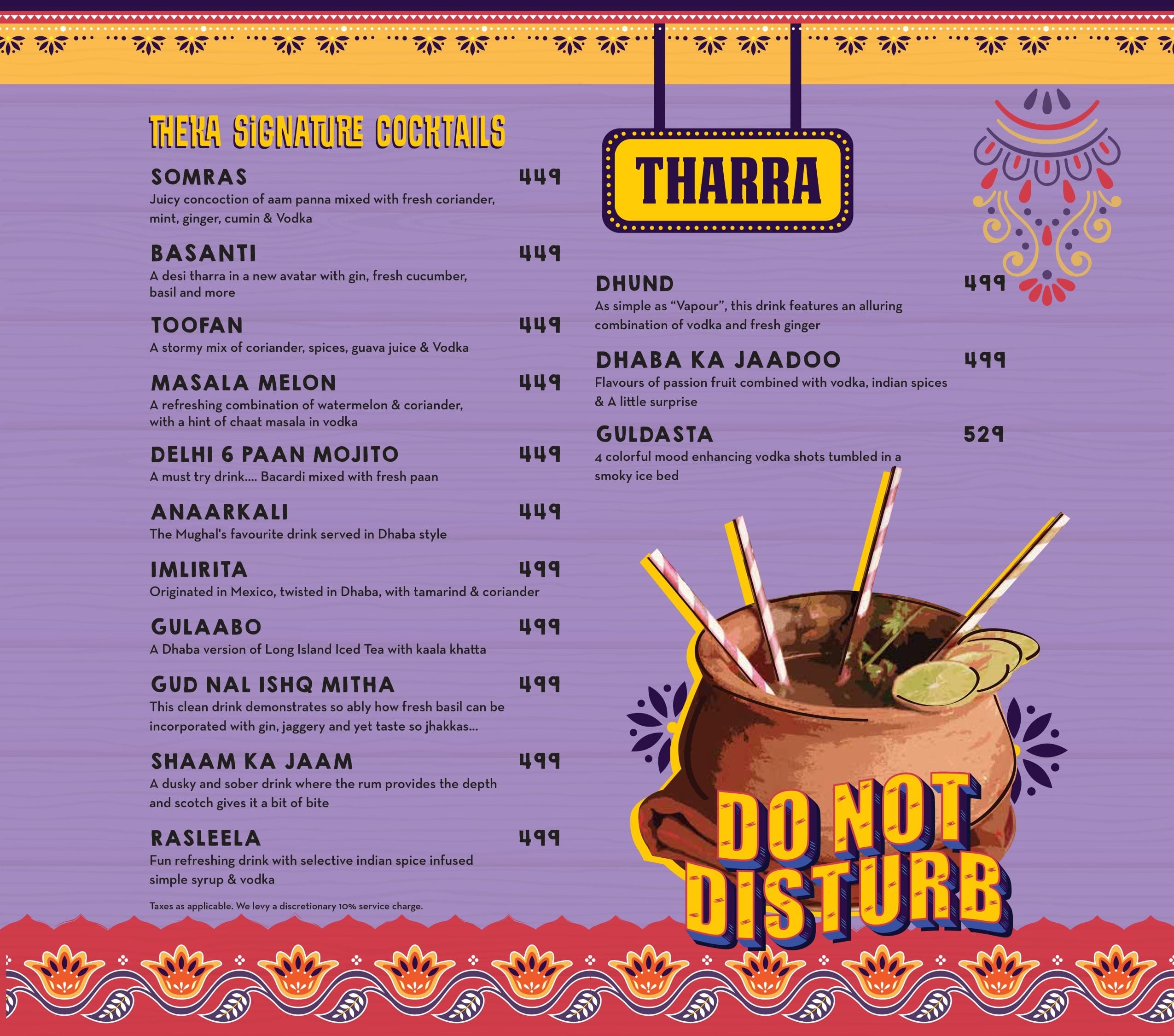 Dining Experience for Two at Dhaba - Estd 1986 Delhi, Central Delhi — Beverages menu