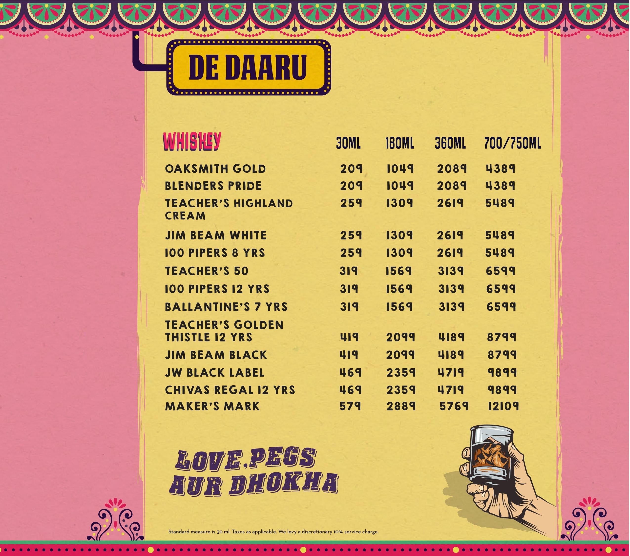 Dining Experience for Two at Dhaba - Estd 1986 Delhi, Central Delhi — Beverages menu