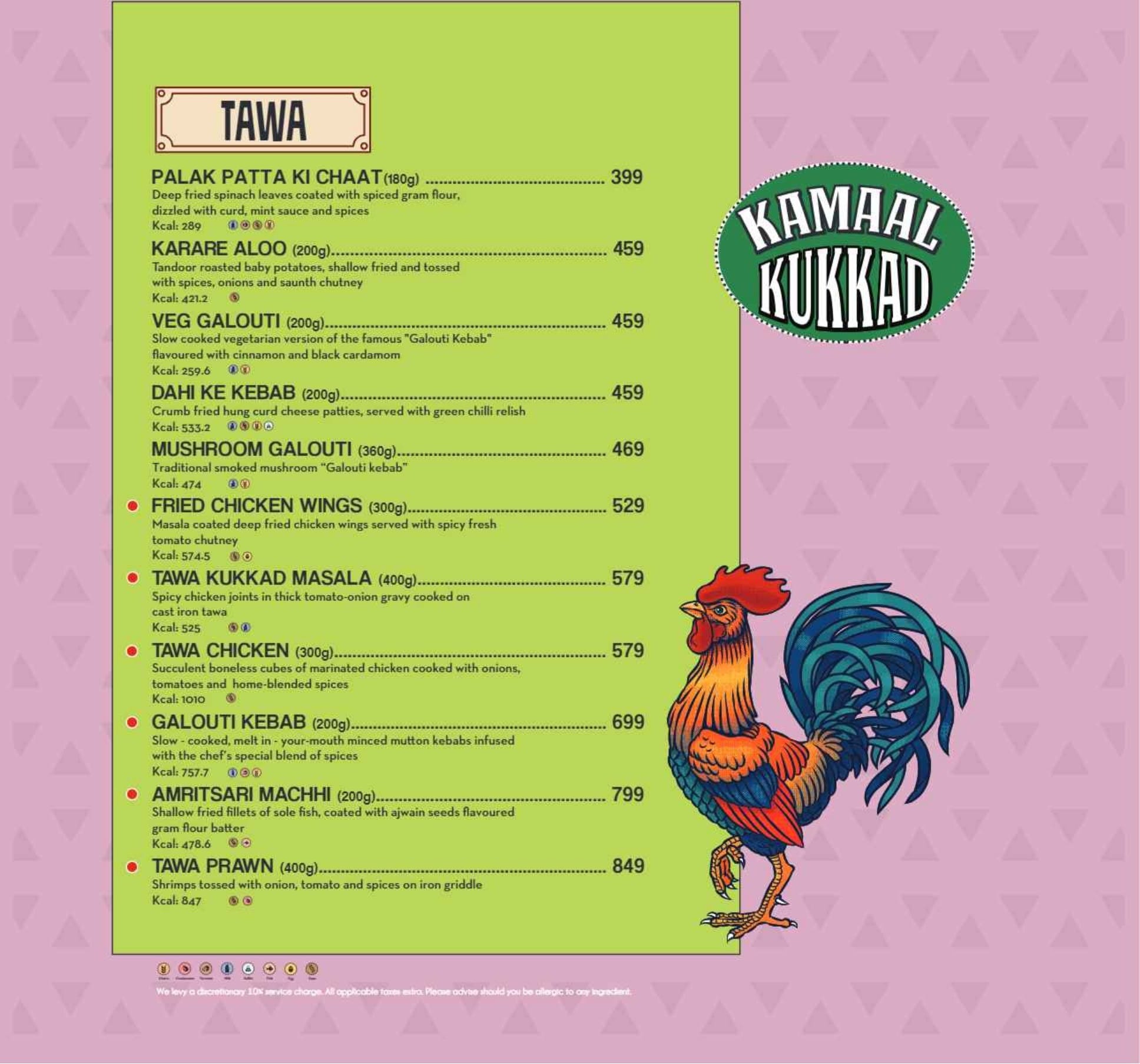 Dining Experience for Two at Dhaba - Estd 1986 Delhi, Central Delhi — Food menu