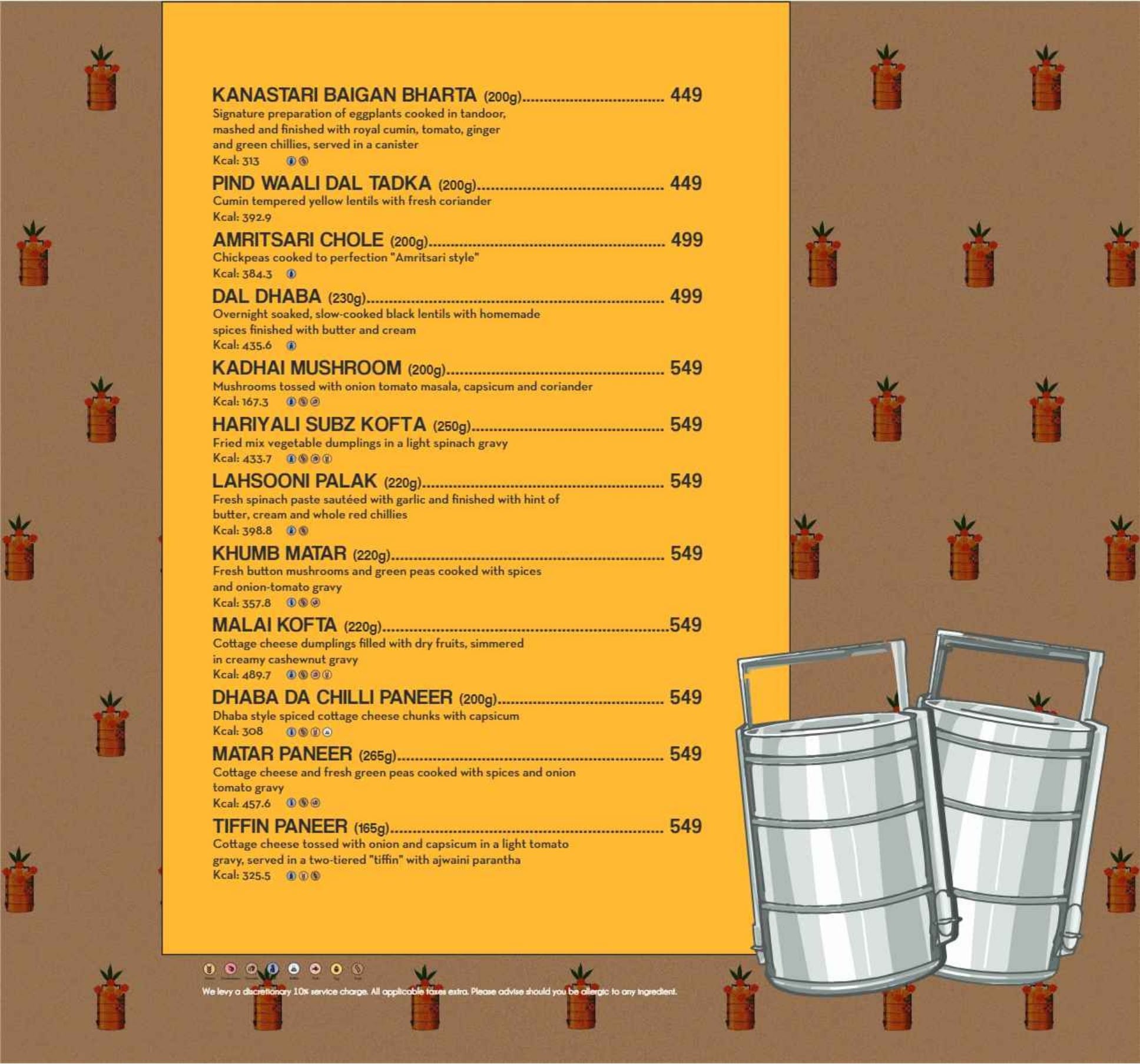 Dining Experience for Two at Dhaba - Estd 1986 Delhi, Central Delhi — Food menu