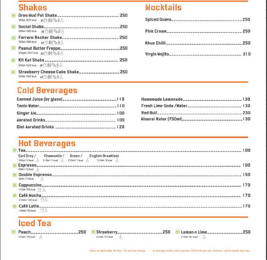 Fc Menu Login Menu of FC Road Social , FC Road, Pune