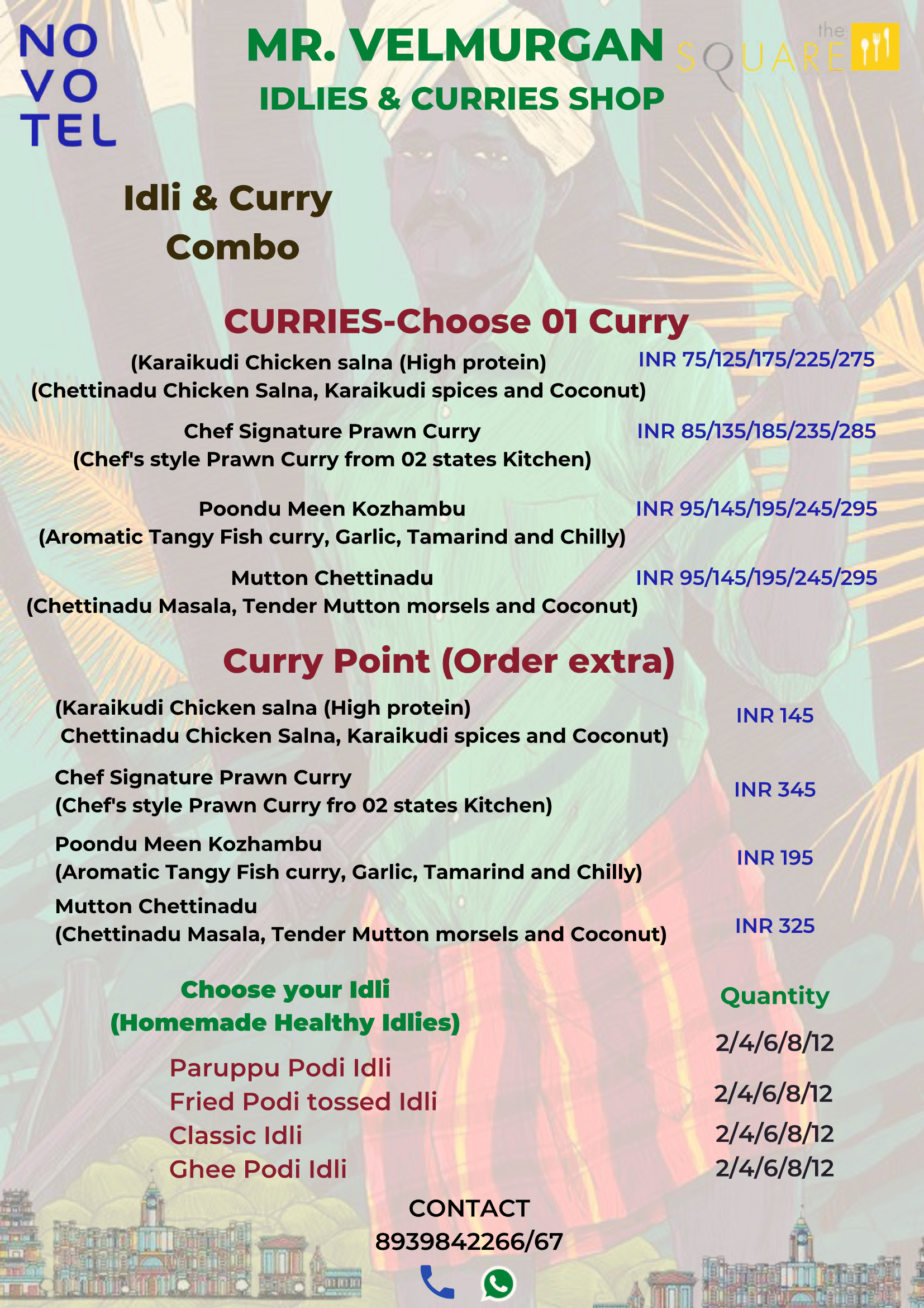 Menu of The Square, Novotel Chennai OMR, Chennai